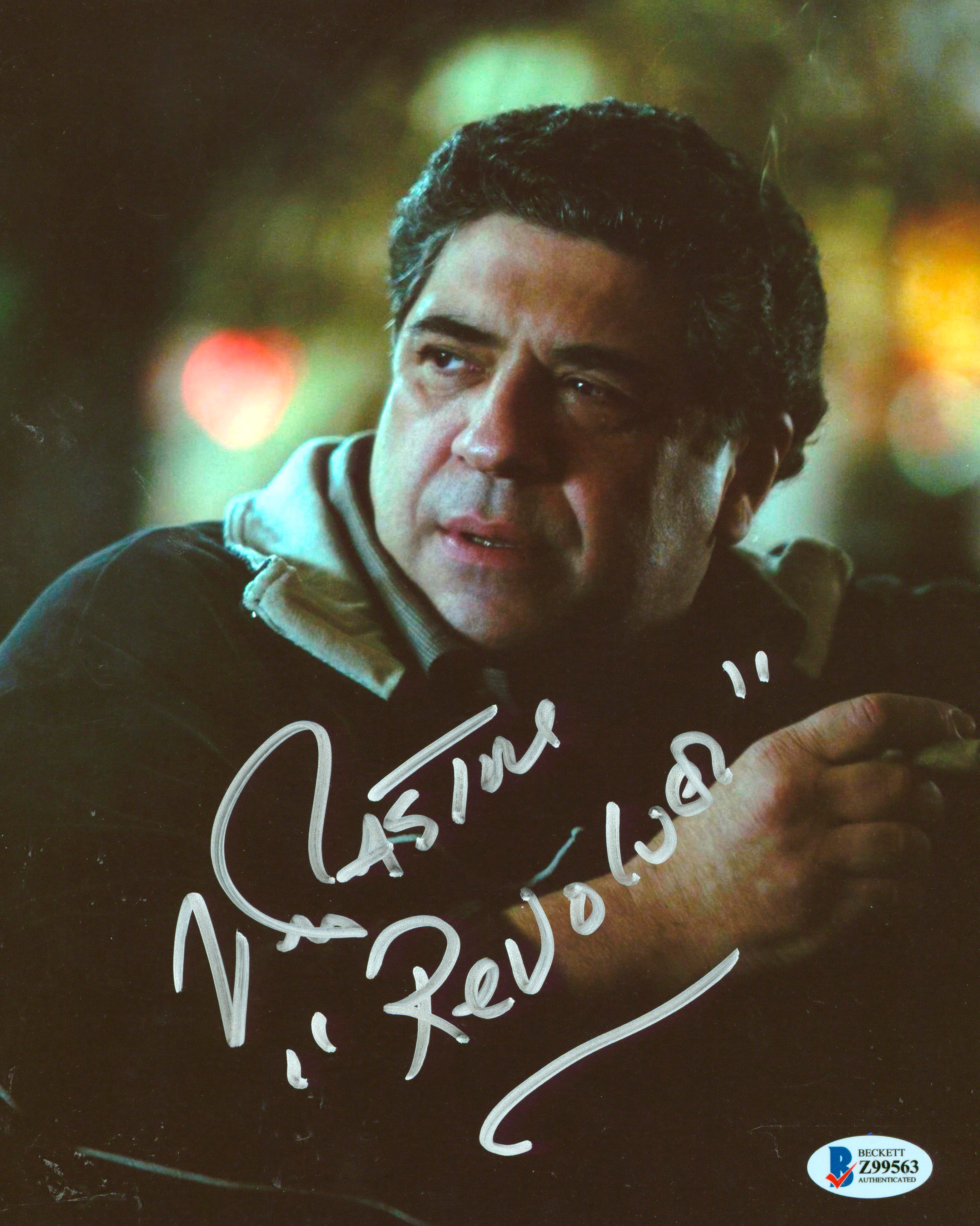Vincent Pastore The Sopranos "Revolver" Authentic Signed 8x10 Photo BAS #Z99563