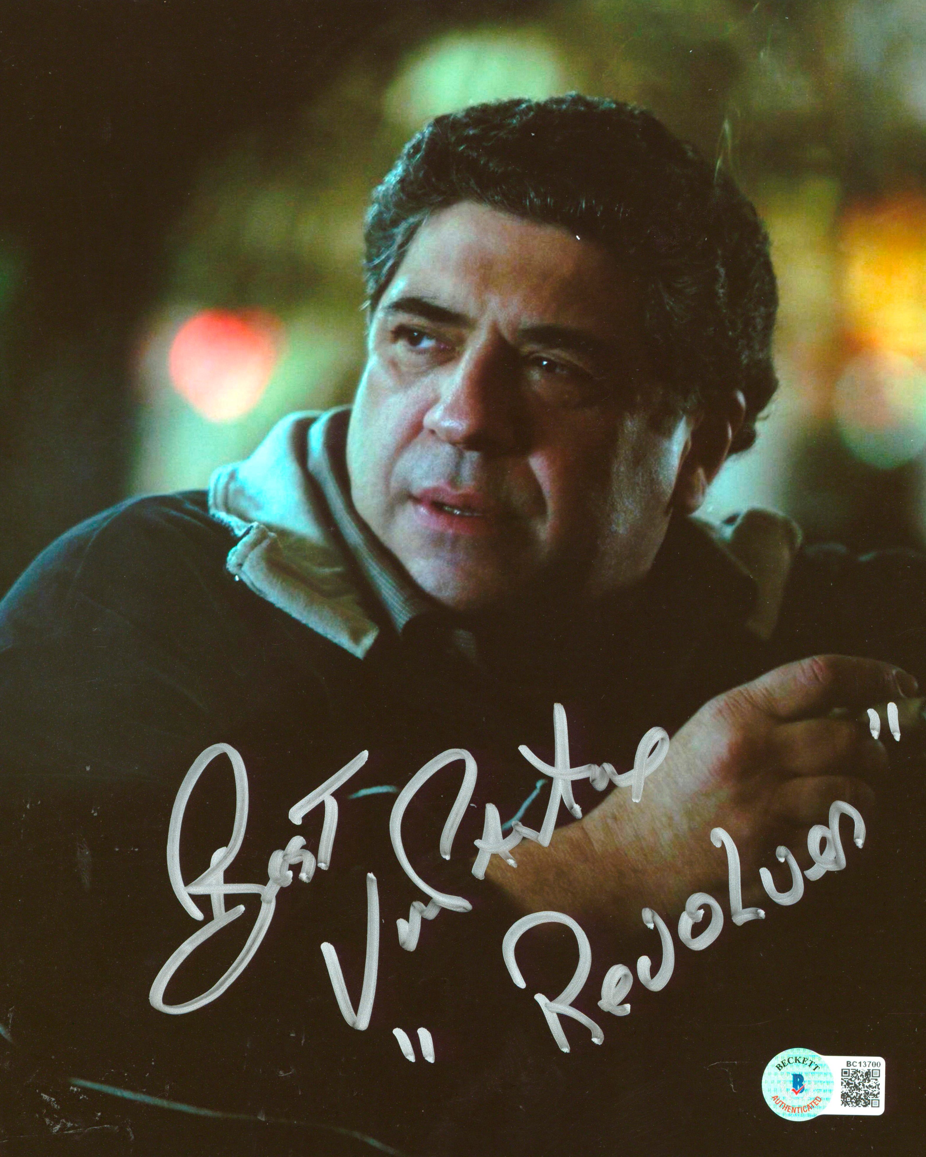 Vincent Pastore The Sopranos "Best, Revolver" Signed 8x10 Photo BAS #BC13700