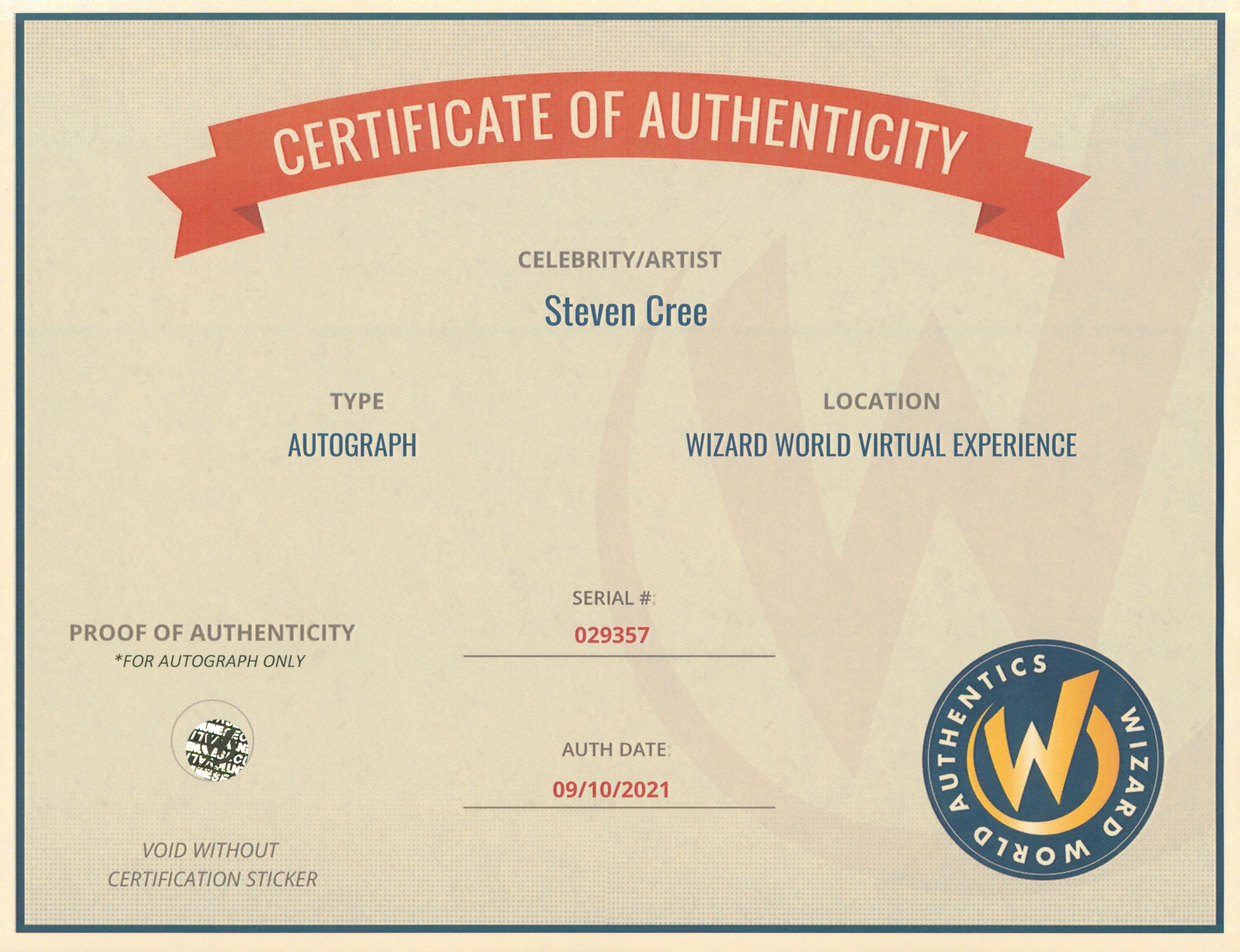 Steven Cree A Discovery Of Witches Authentic Signed 8x10 Photo Wizard World