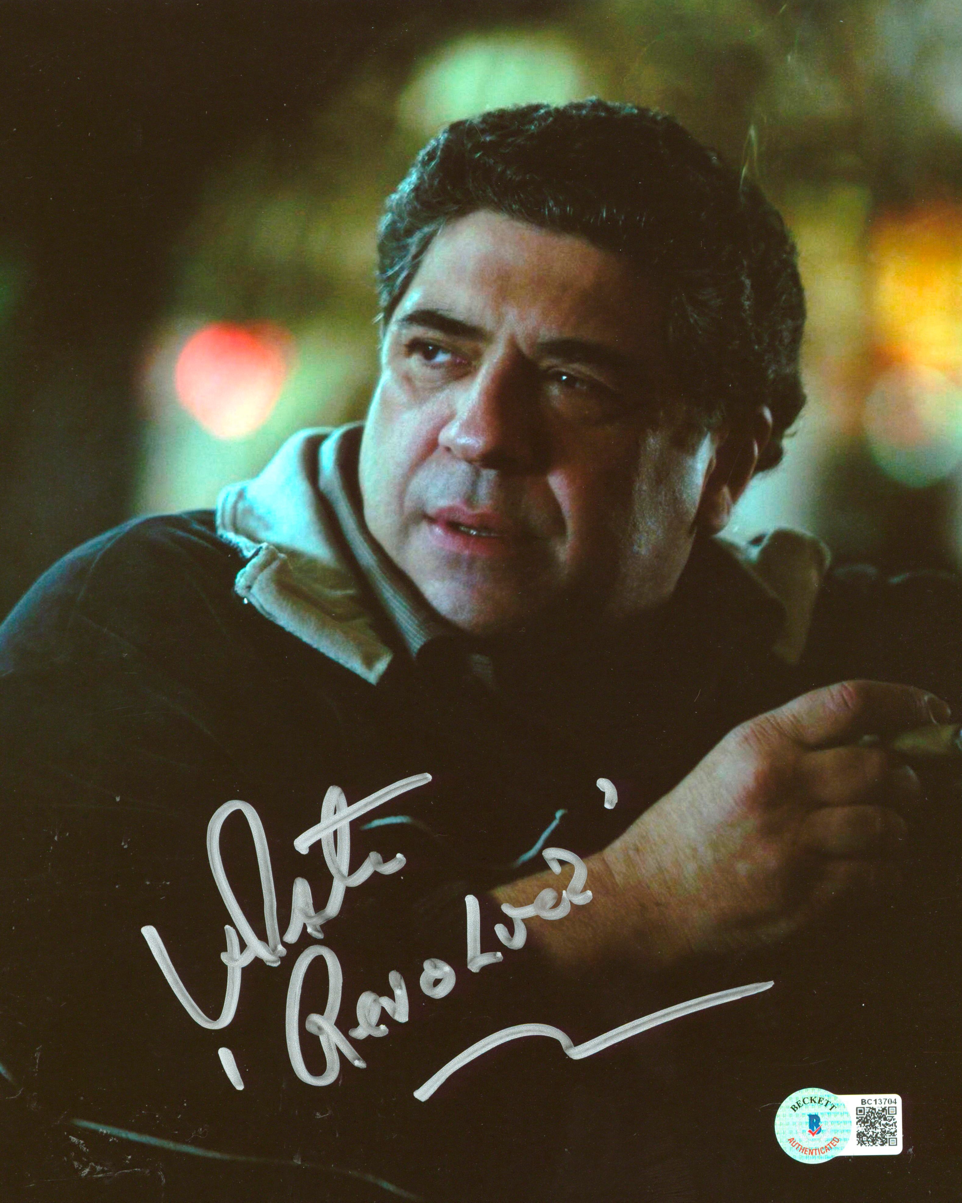 Vincent Pastore The Sopranos "Revolver" Authentic Signed 8x10 Photo BAS #BC13704