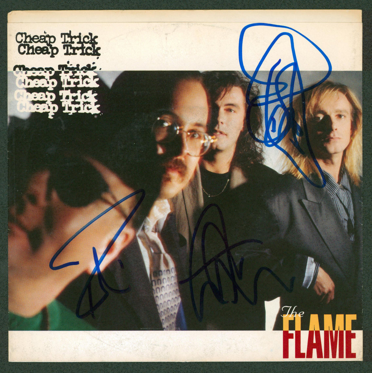 Cheap Trick Zander, Nielsen & Petersson Signed  45 RPM Album Cover BAS #AB77929