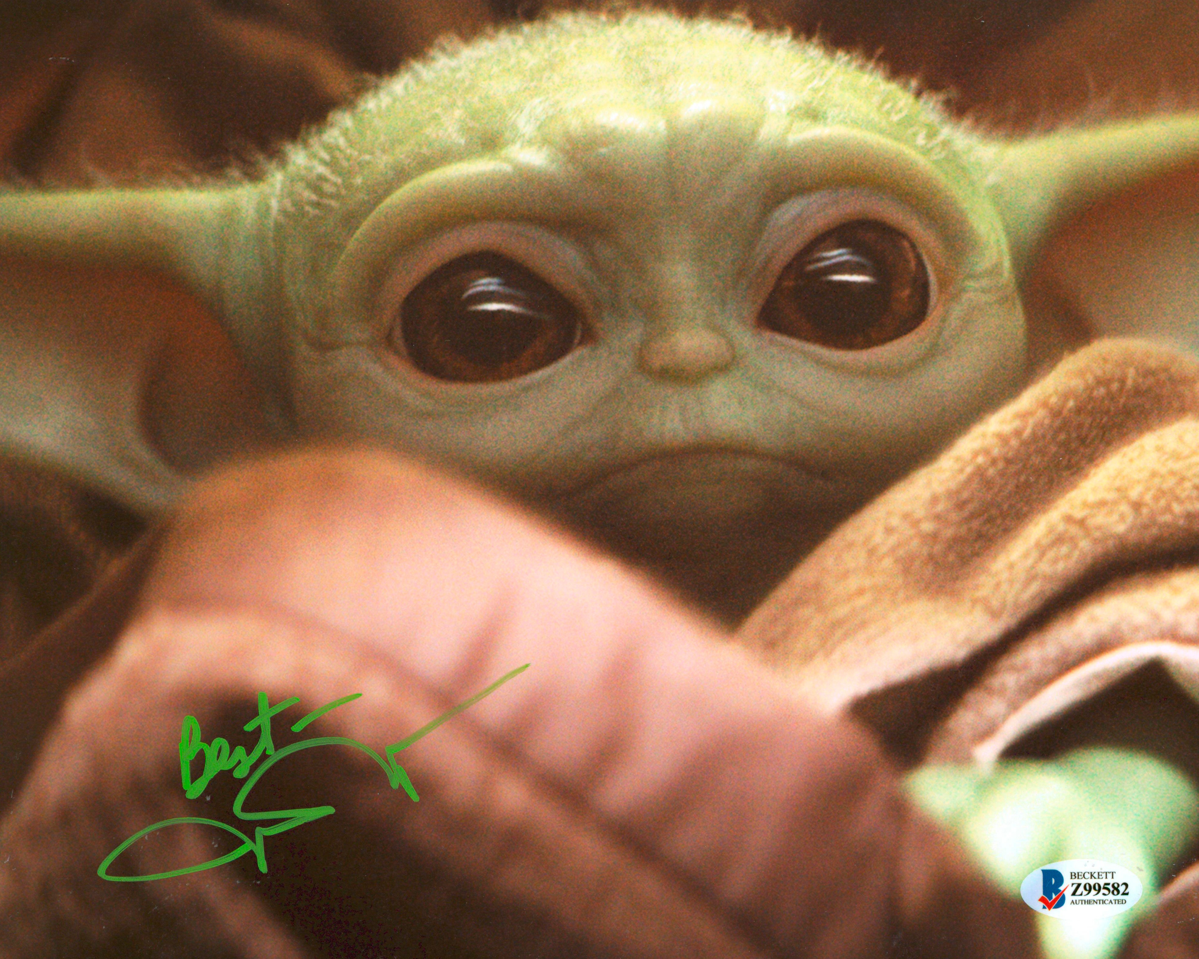 John Rosengrant The Mandalorian "Best" Authentic Signed 8x10 Photo BAS #Z99582