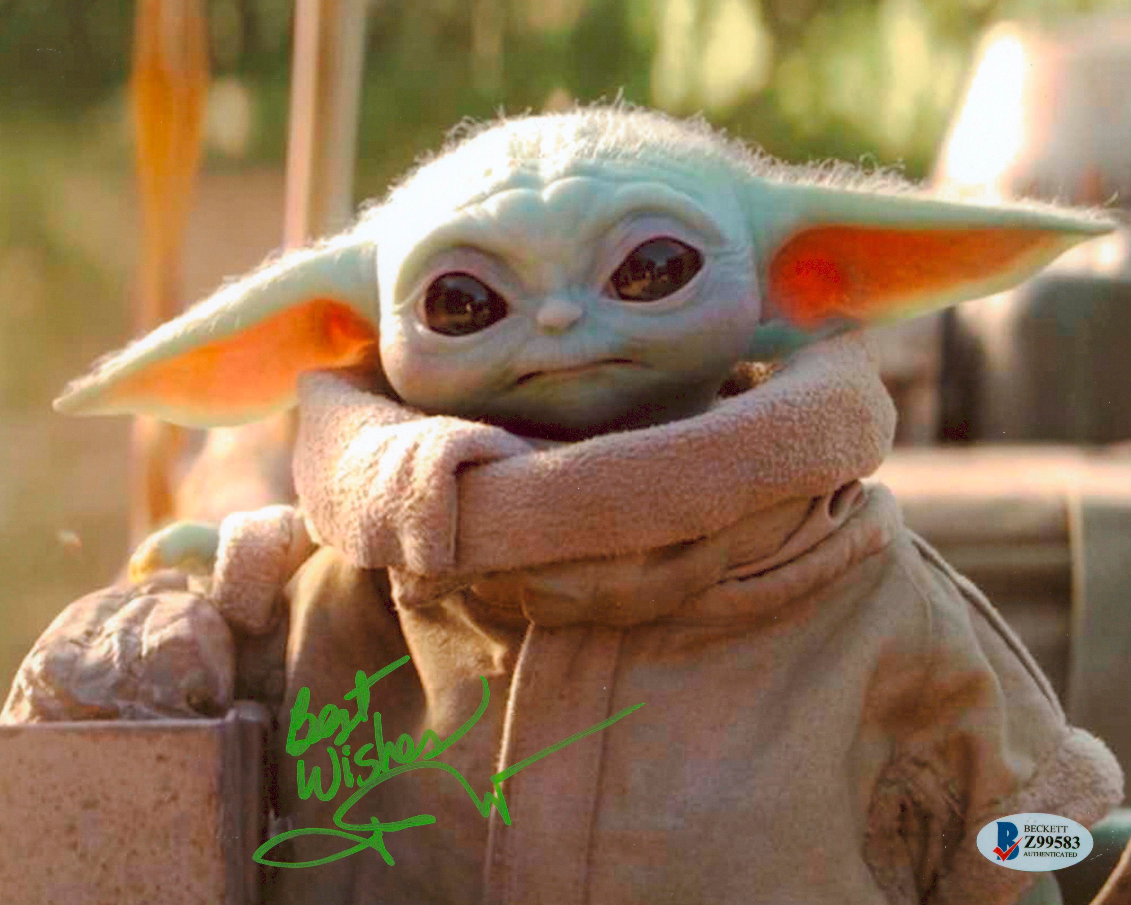 John Rosengrant The Mandalorian "Best Wishes" Signed 8x10 Photo BAS #Z99583