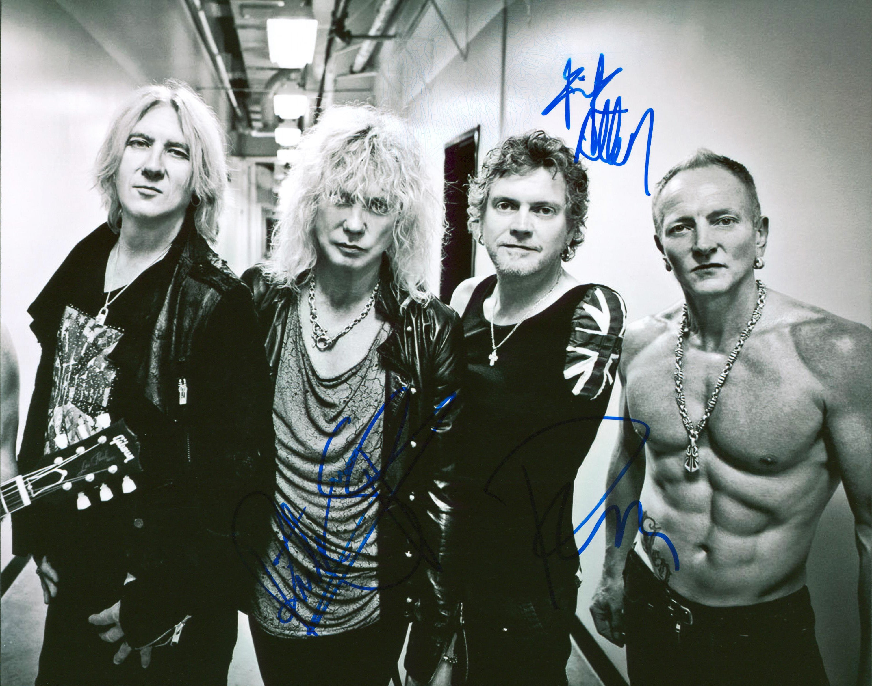 Def Leppard (3) Allen, Collen & Savage Authentic Signed 8x10 Photo BAS #AB77956