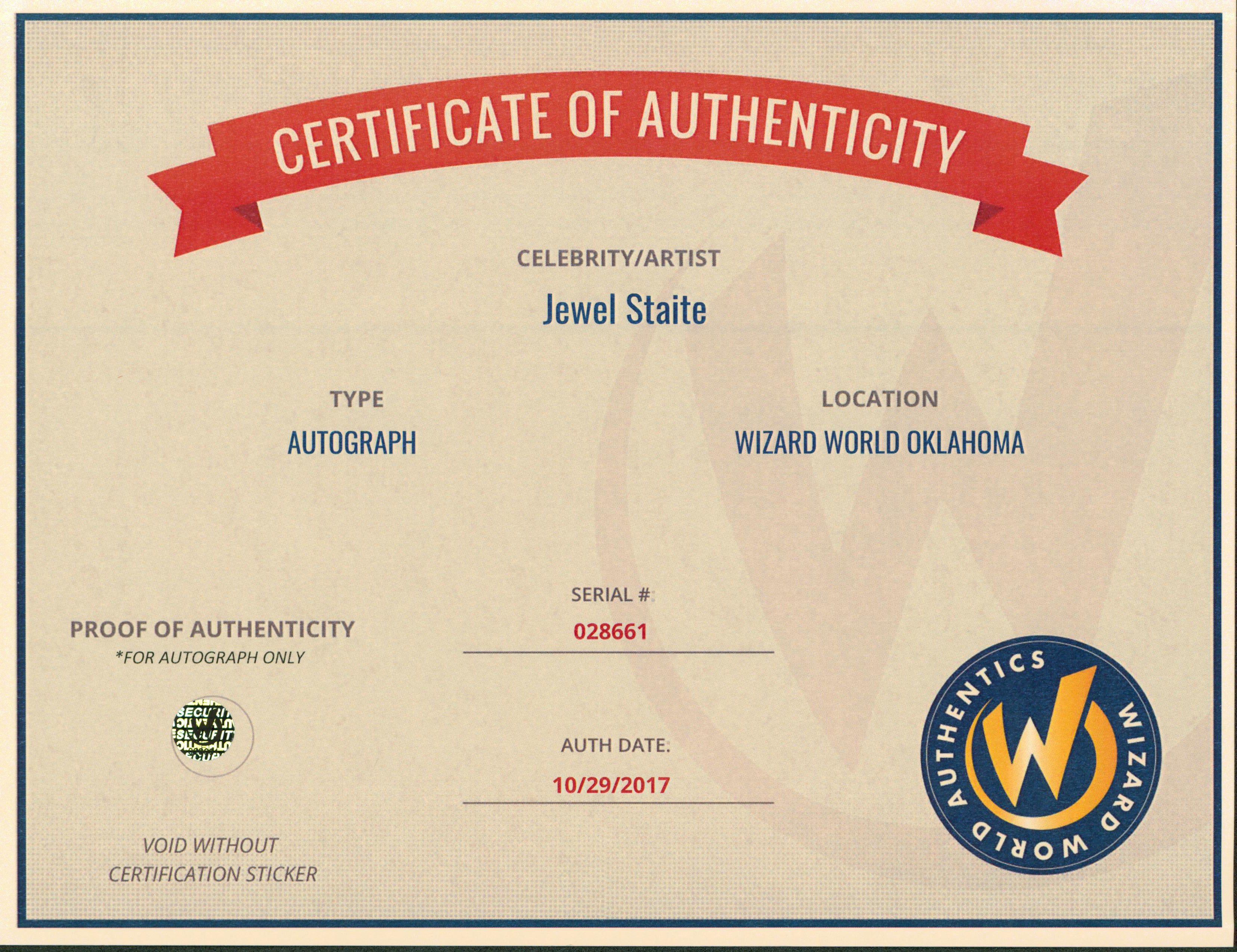 Jewel Staite Firefly Authentic Signed 8x10 Photo Wizard World 5