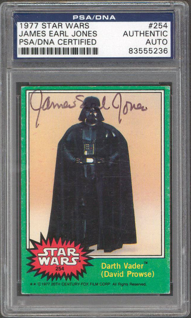 James Earl Jones Star Wars Authentic Signed 1977 Star Wars #254 Card PSA Slabbed