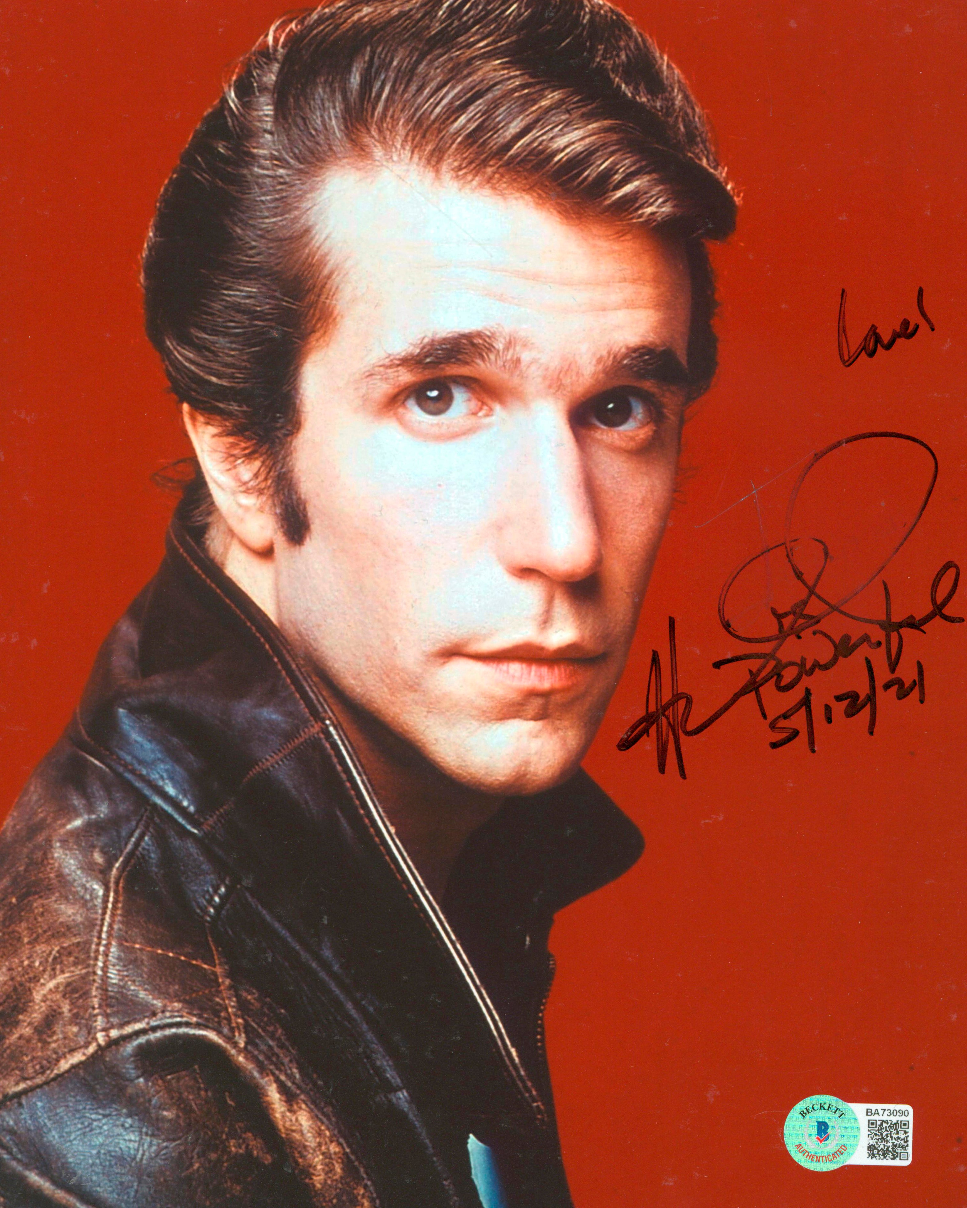 Henry Winkler Happy Days "Love" Authentic Signed 8x10 Photo BAS #BA73090