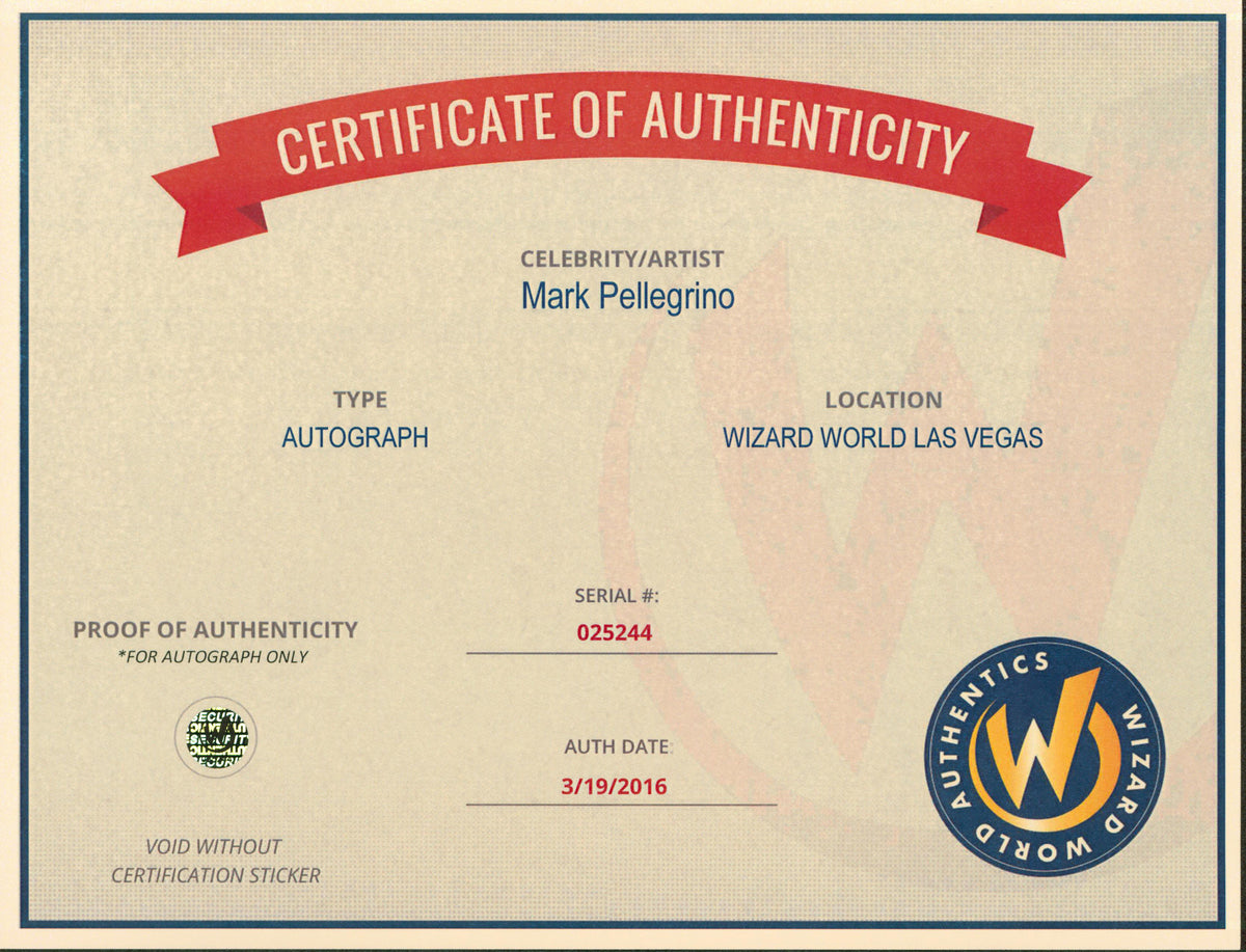 Mark Pellegrino Dexter Authentic Signed 8x10 Photo Autographed Wizard World 2