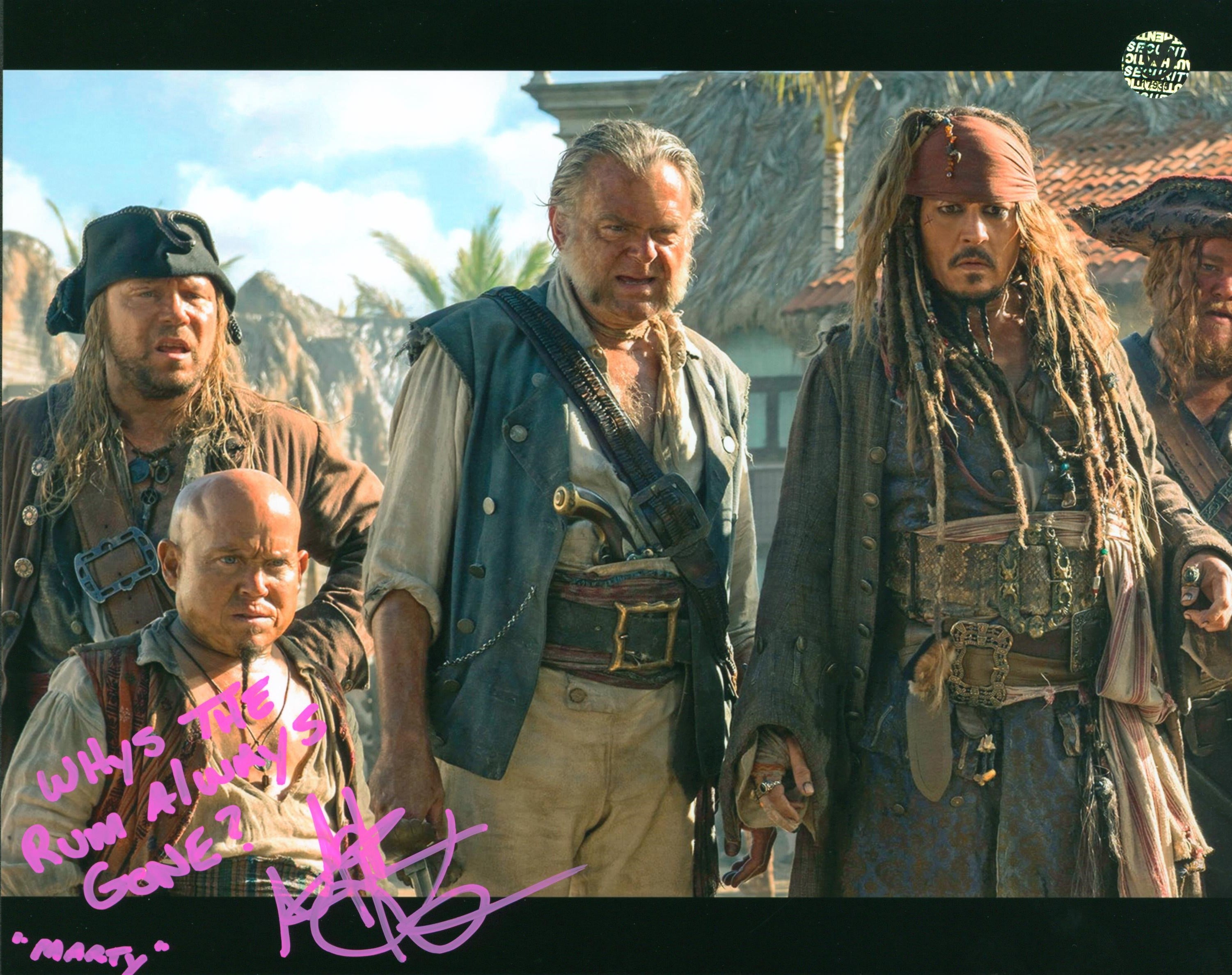 Martin Klebba Pirates Of The Caribbean Signed 8x10 Photo Wizard World #017935
