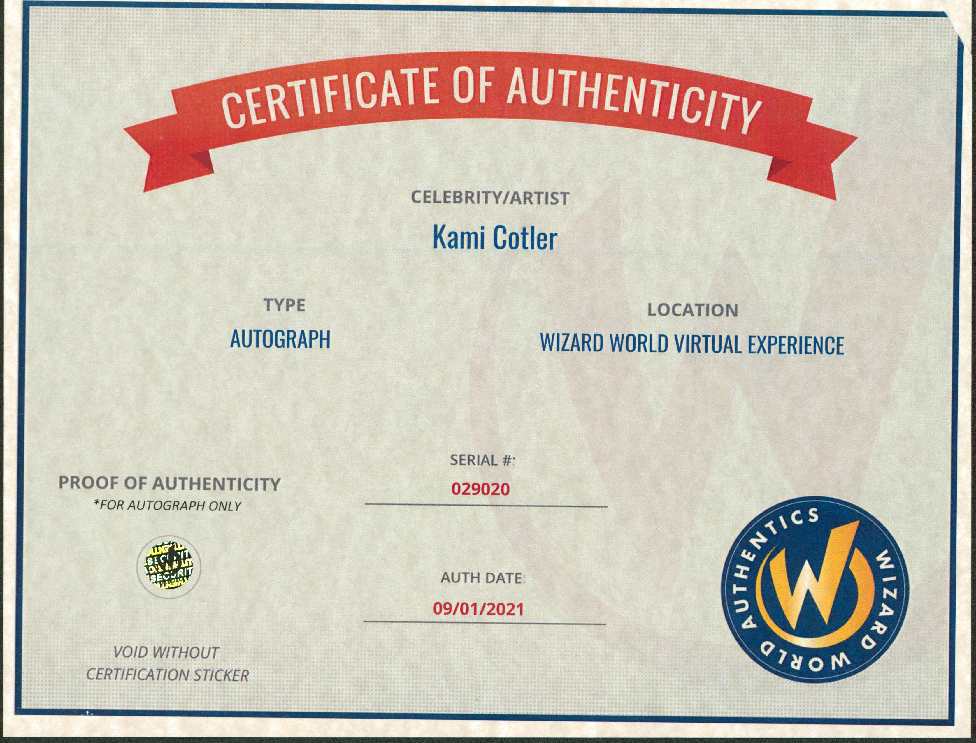 Kami Cotler The Waltons Authentic Signed 8x10 Photo Autographed Wizard World 2