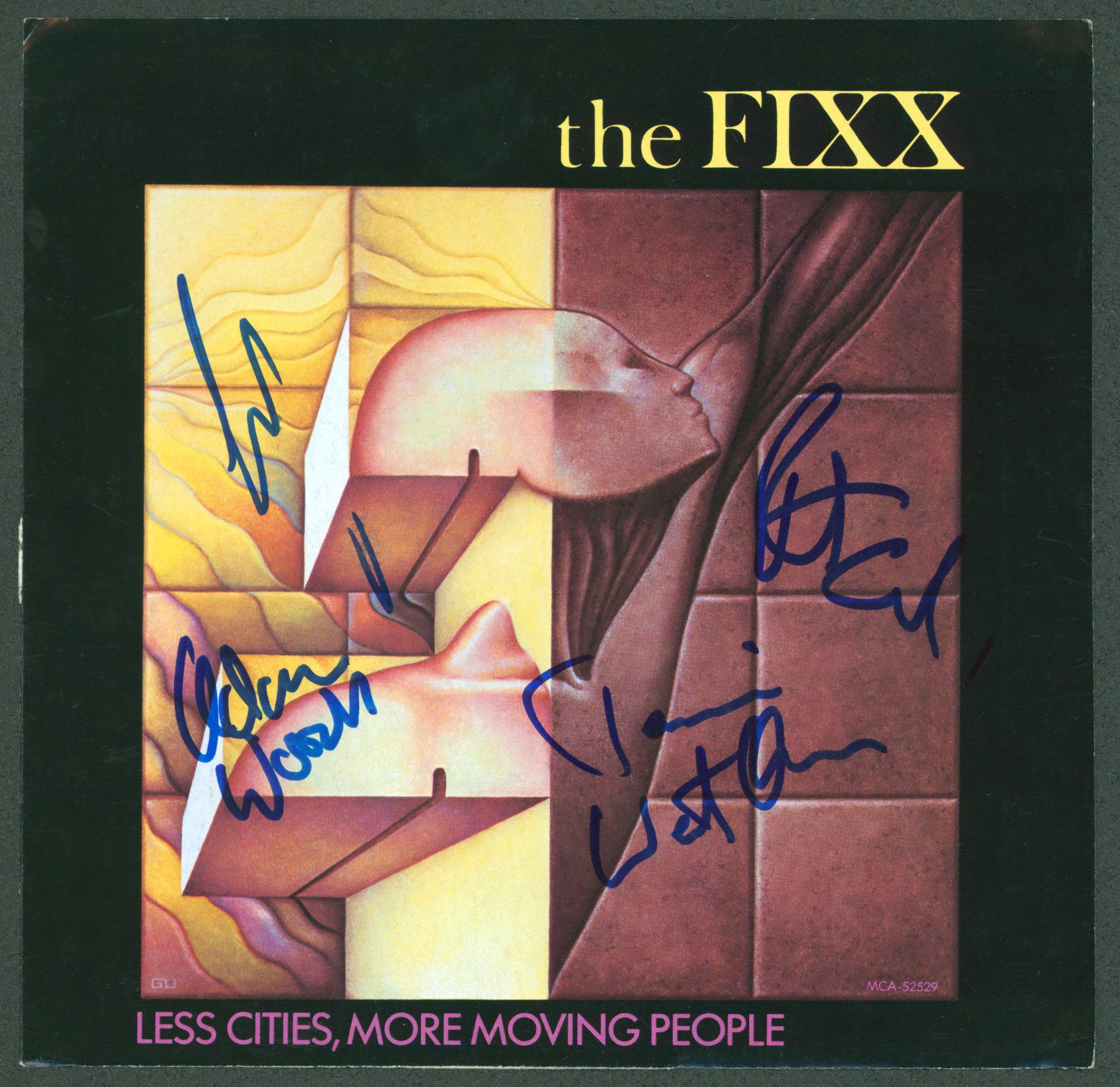 Fixx (4) Curnin, Woods, Greenall & Oram Signed  45 RPM Album Cover BAS #AB77973