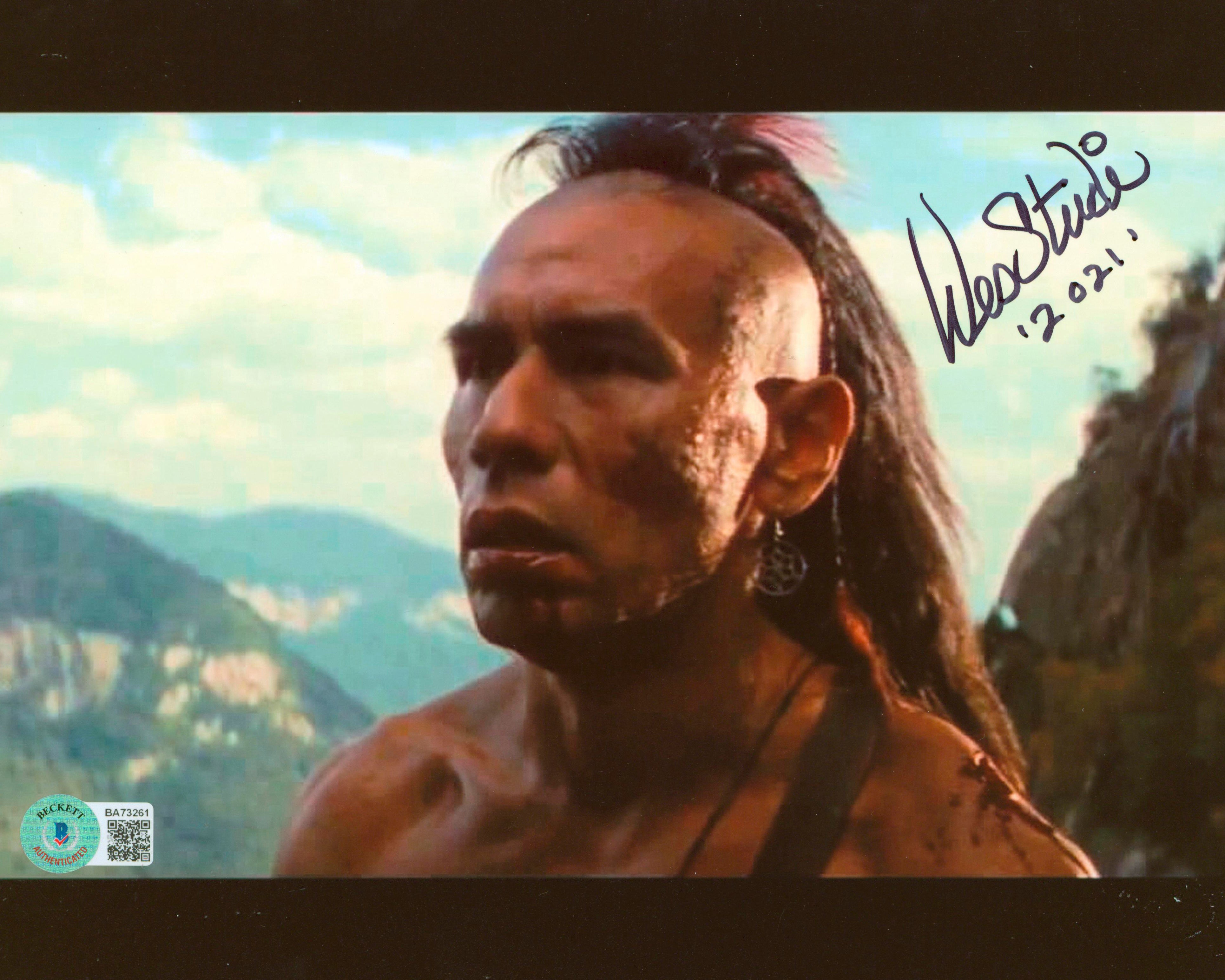 Wes Studi The Last of the Mohicans Authentic Signed 8x10 Photo BAS #BA73261