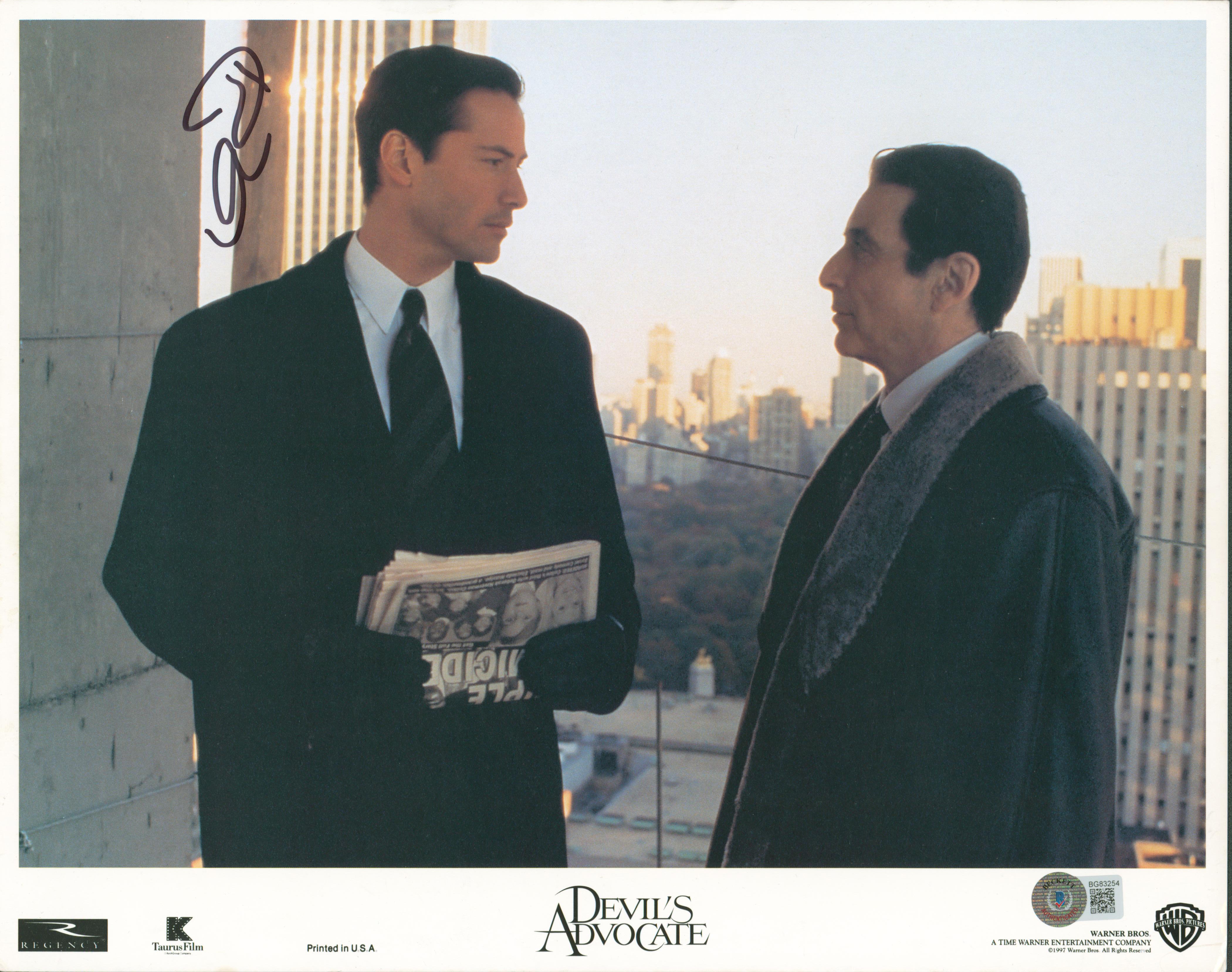 Al Pacino Devil's Advocate Authentic Signed 11x14 Lobby Card Photo BAS #BG83254