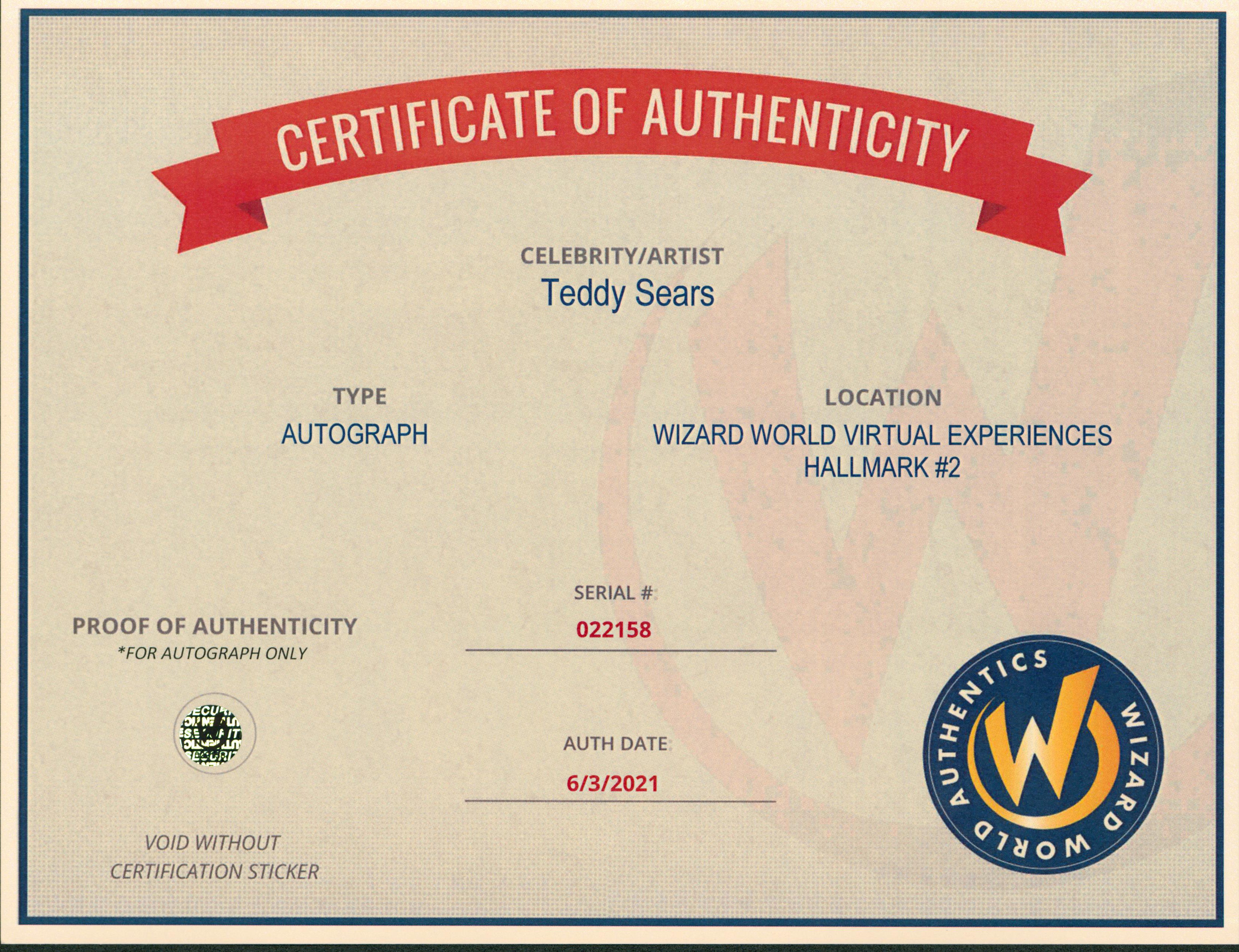 Teddy Sears The Flash Authentic Signed 8x10 Photo Autographed Wizard World 2