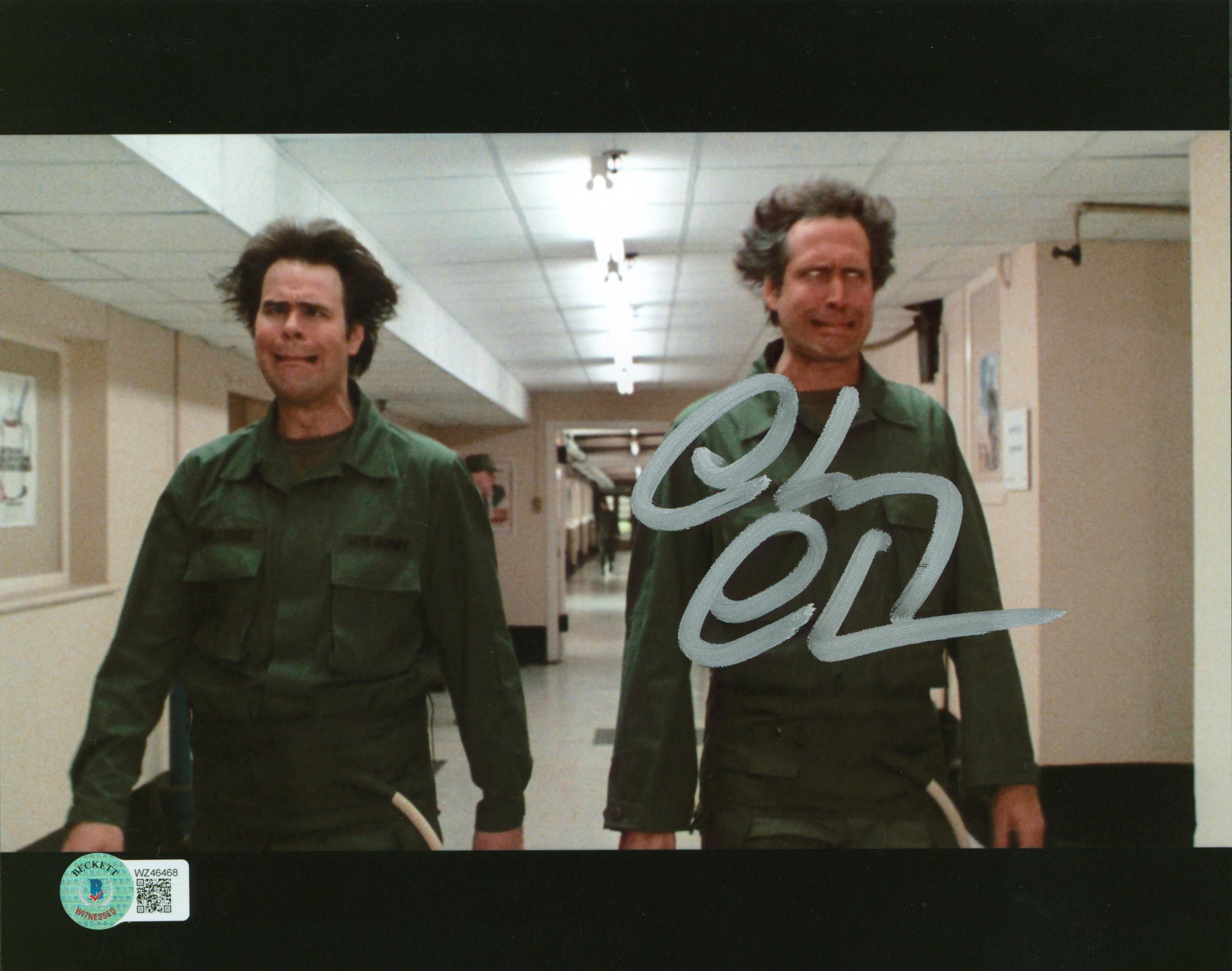 Chevy Chase Spies Like Us Authentic Signed 8x10 Hallway Photo w/ Akroyd BAS Wit