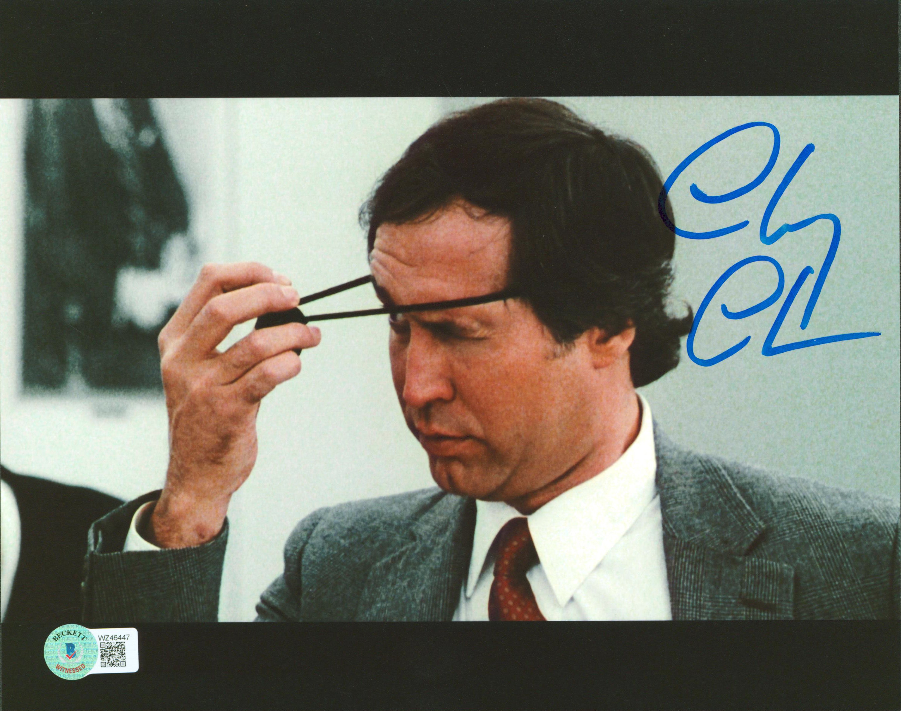 Chevy Chase Spies Like Us Authentic Signed 8x10 Eye Patch Photo BAS Witnessed