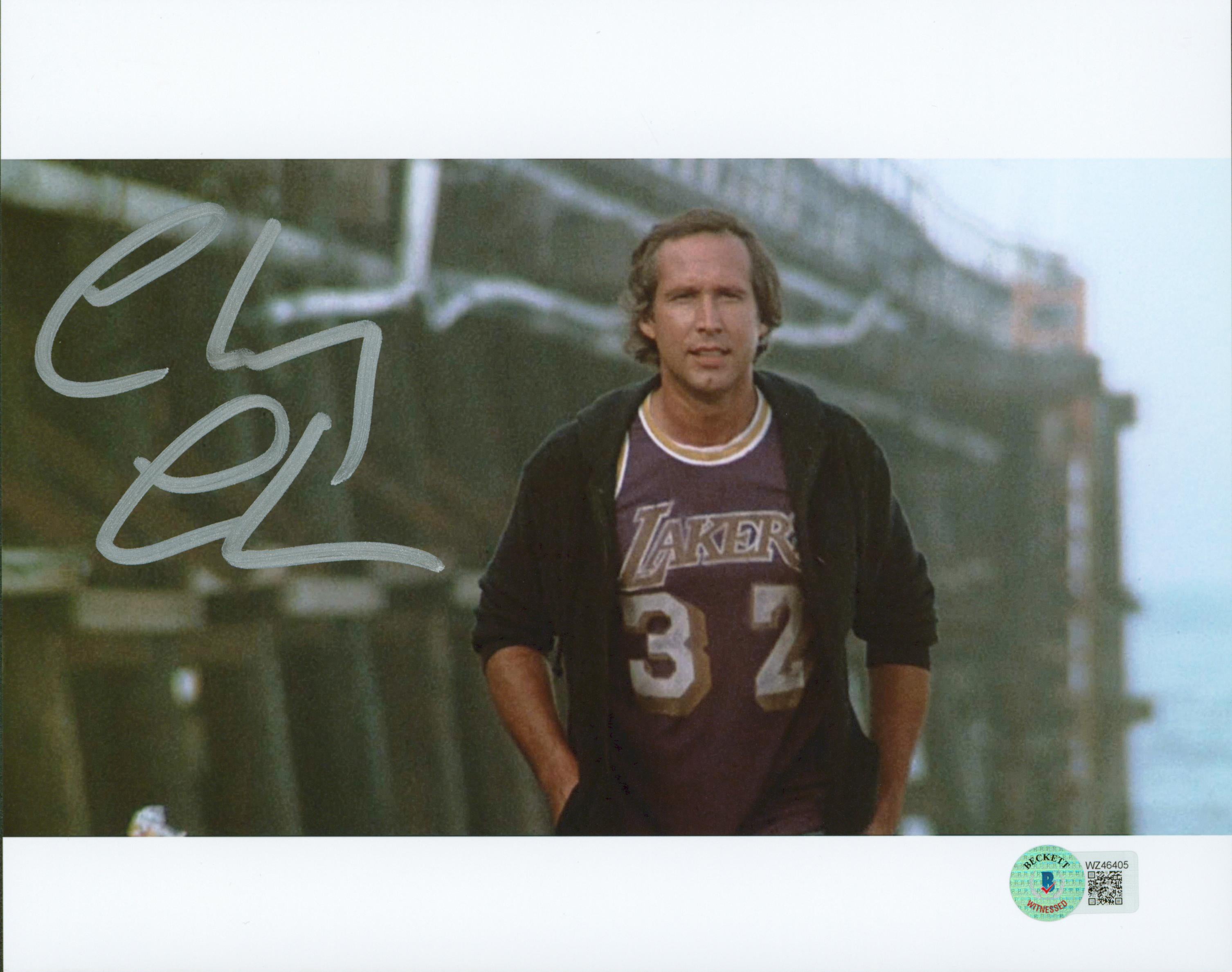 Chevy Chase Fletch Authentic Signed 8x10 Ocean Pier Photo BAS Witnessed