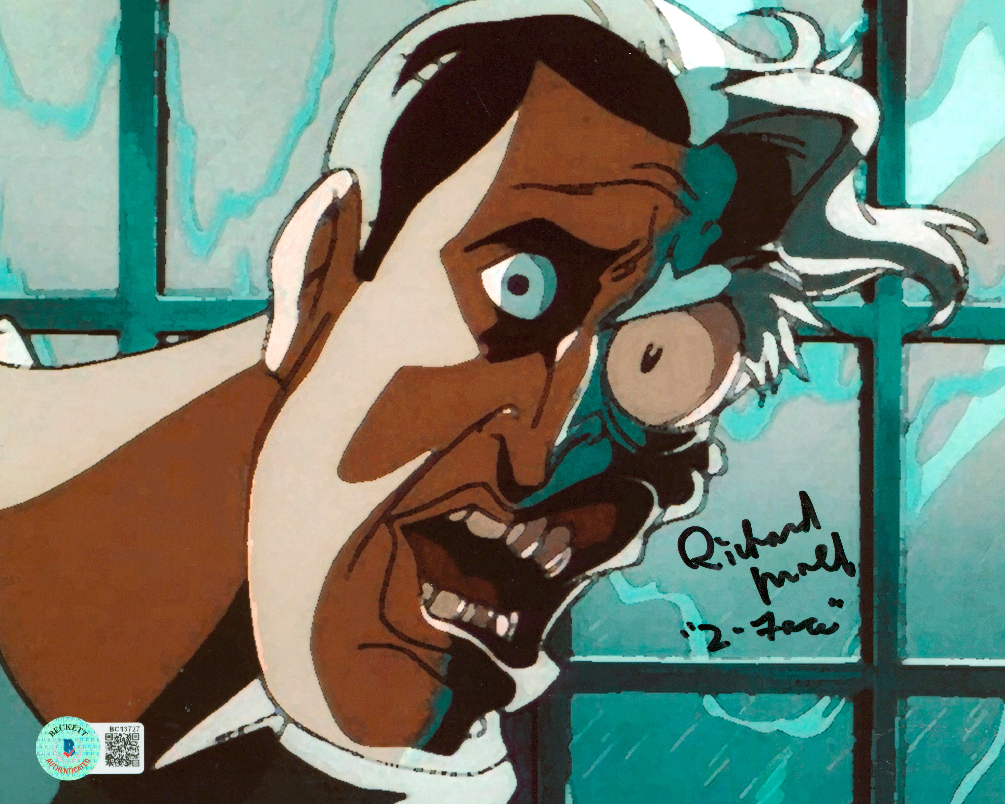 Richard Moll Batman The Animated Series "2 Face" Signed 8x10 Photo BAS #BC13727