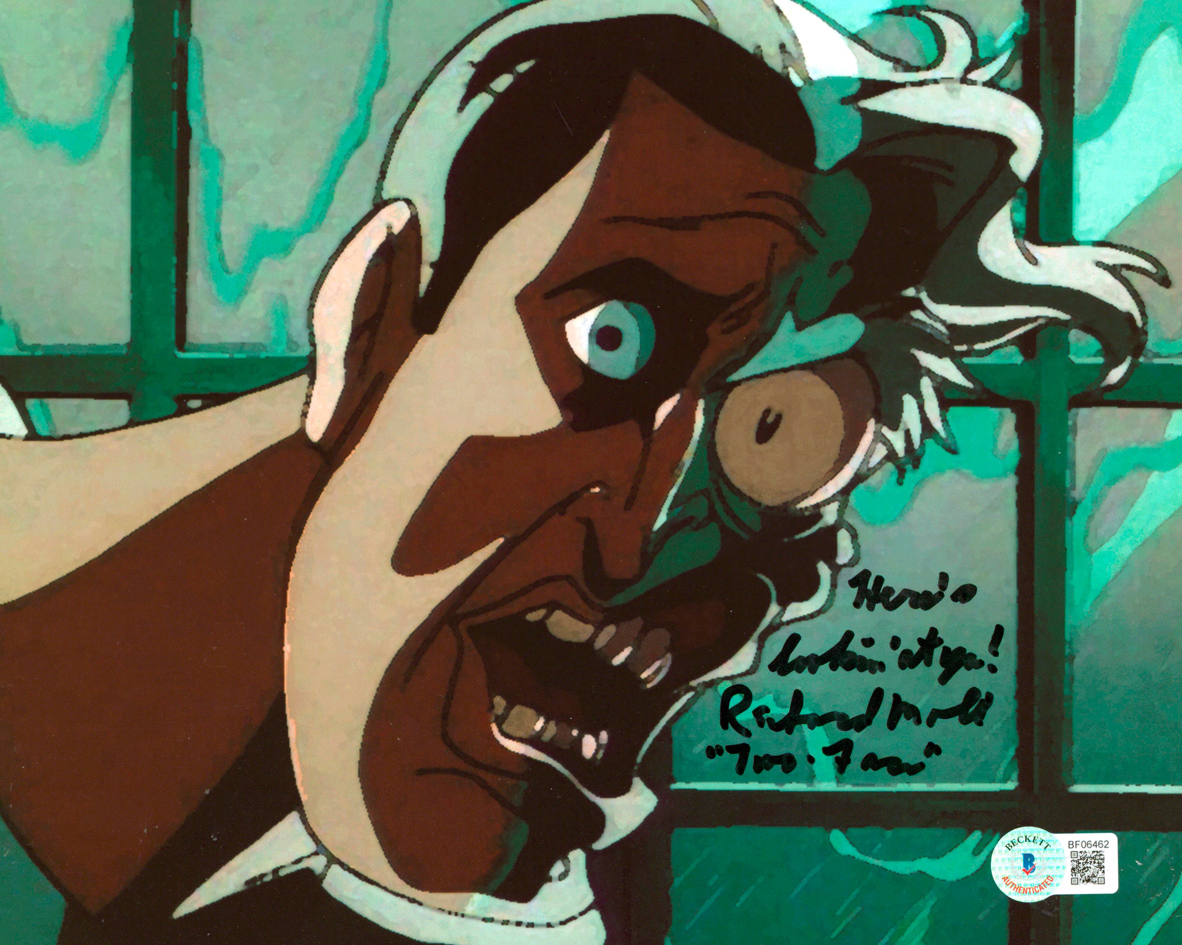 Richard Moll Batman Animated Series "Two Face" Signed 8x10 Photo BAS #BF06462