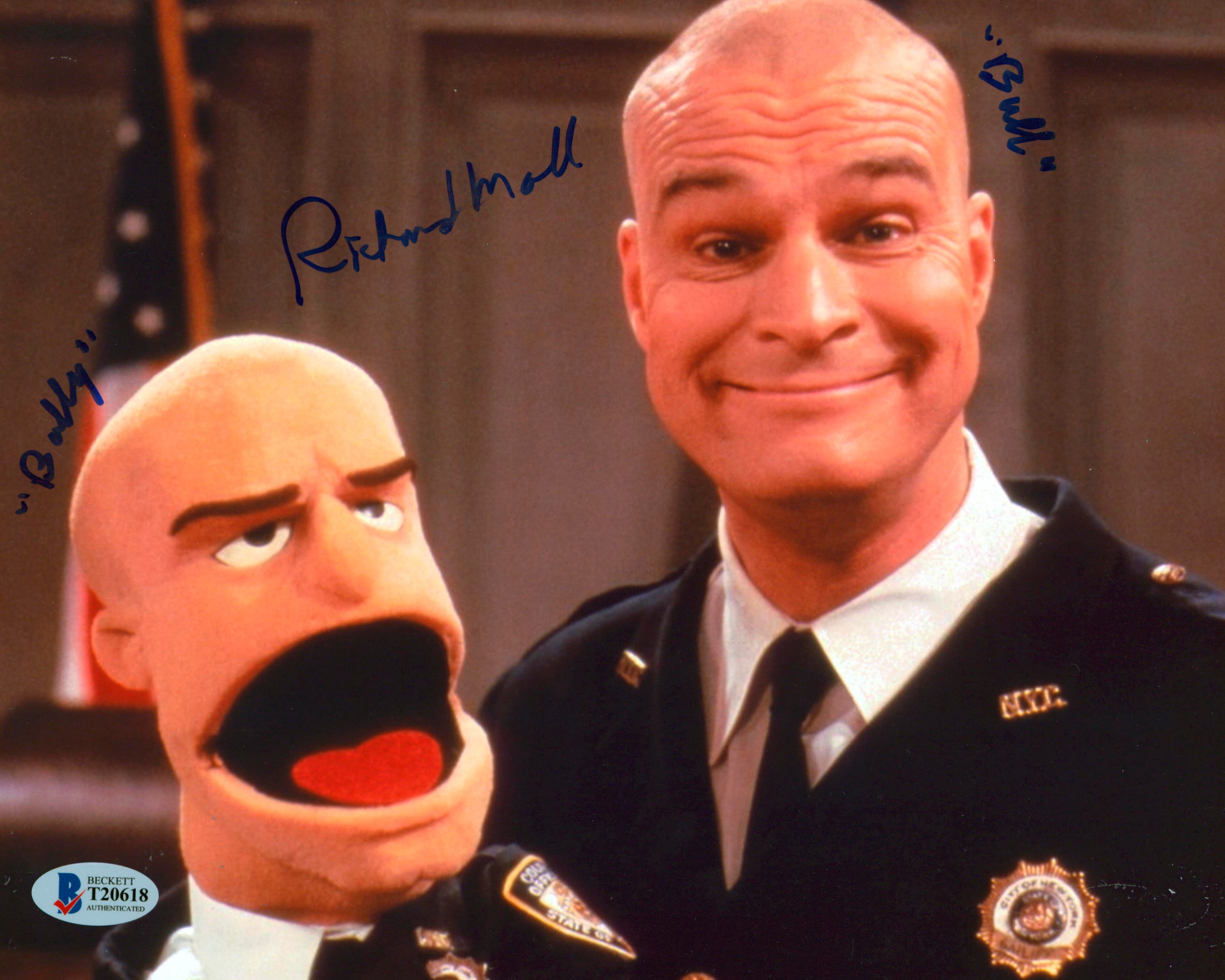 Richard Moll Night Court "Bull" Authentic Signed 8x10 Photo BAS #T20618