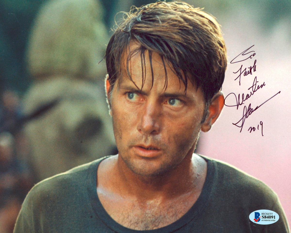 Martin Sheen Apocalypse Now "To Faith" Authentic Signed 8x10 Photo BAS #S84091