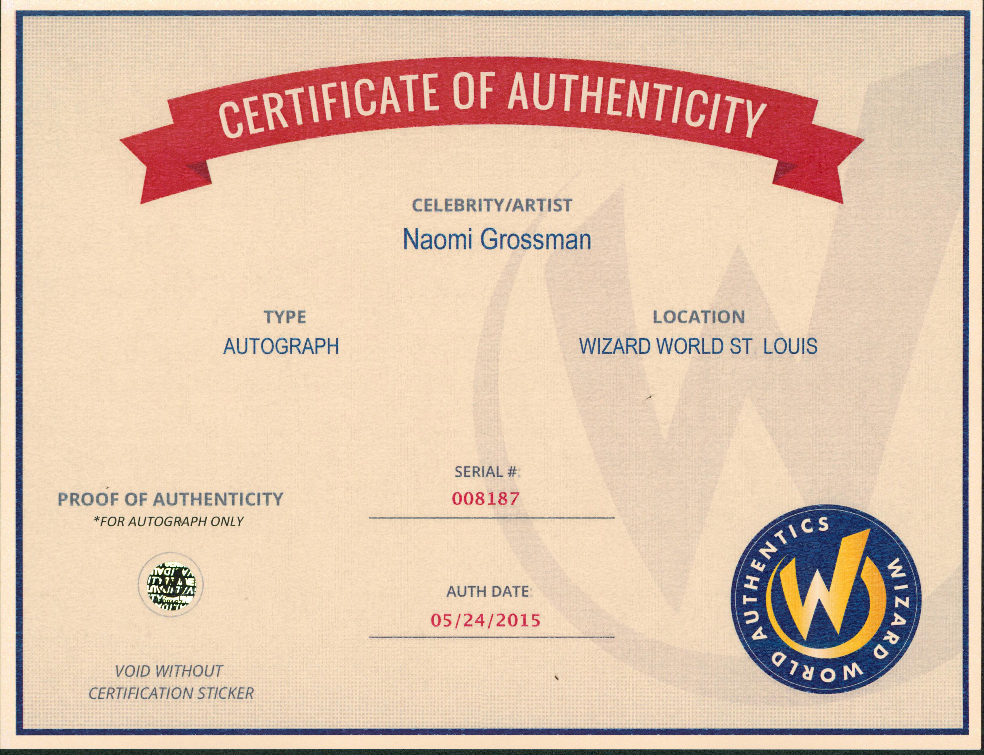 Naomi Grossman American Horror Story Signed 8x10 Photo Wizard World #008187