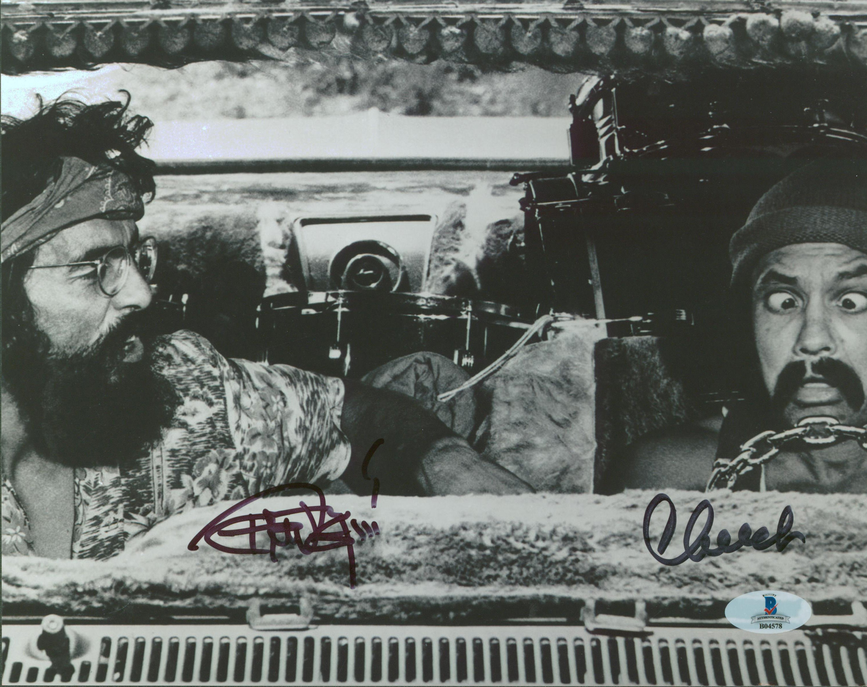 Cheech Marin & Tommy Chong Up in Smoke Authentic Signed 8x10 Photo BAS #B04578