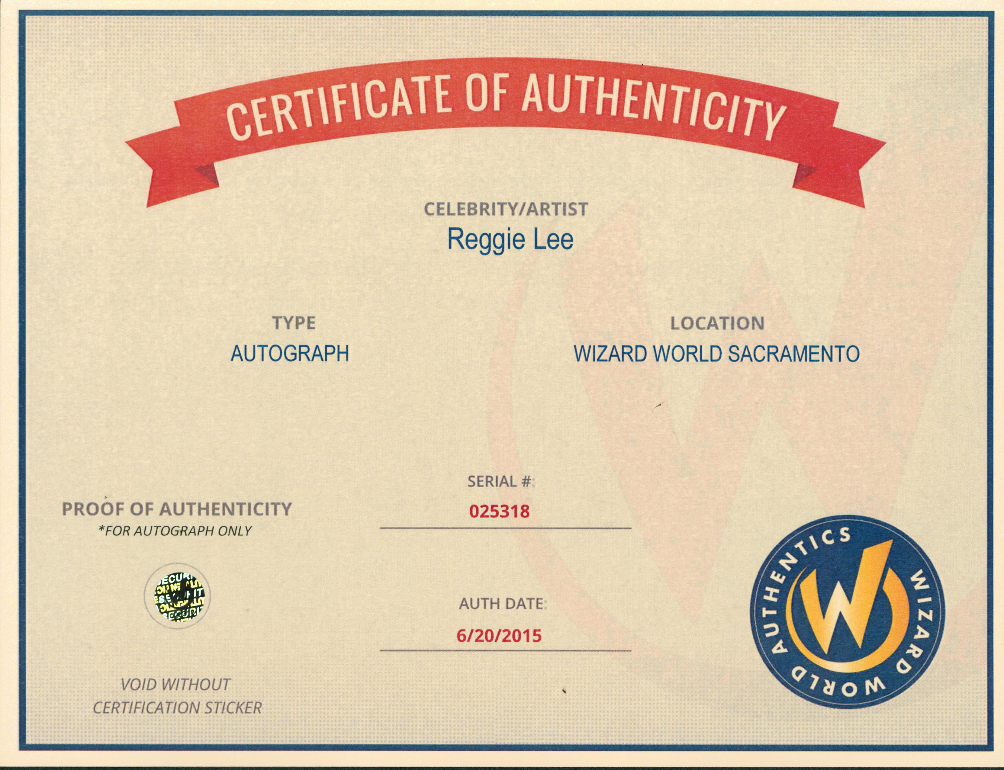 Reggie Lee Grimm Authentic Signed 8x10 Photo Autographed Wizard World 2