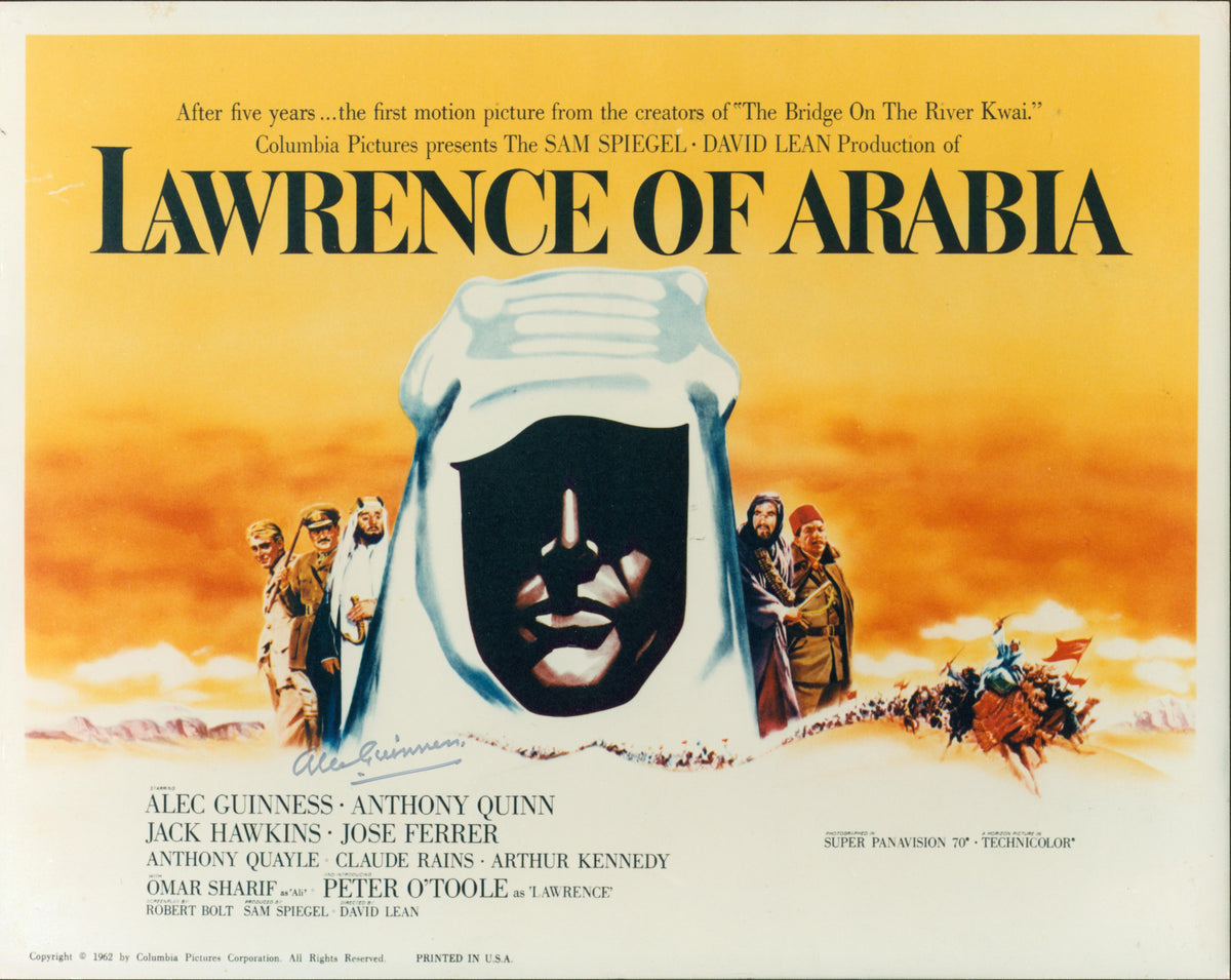 Alec Guinness Lawrence of Arabia Signed 11x14 Lobby Card Photo BAS #AB72342