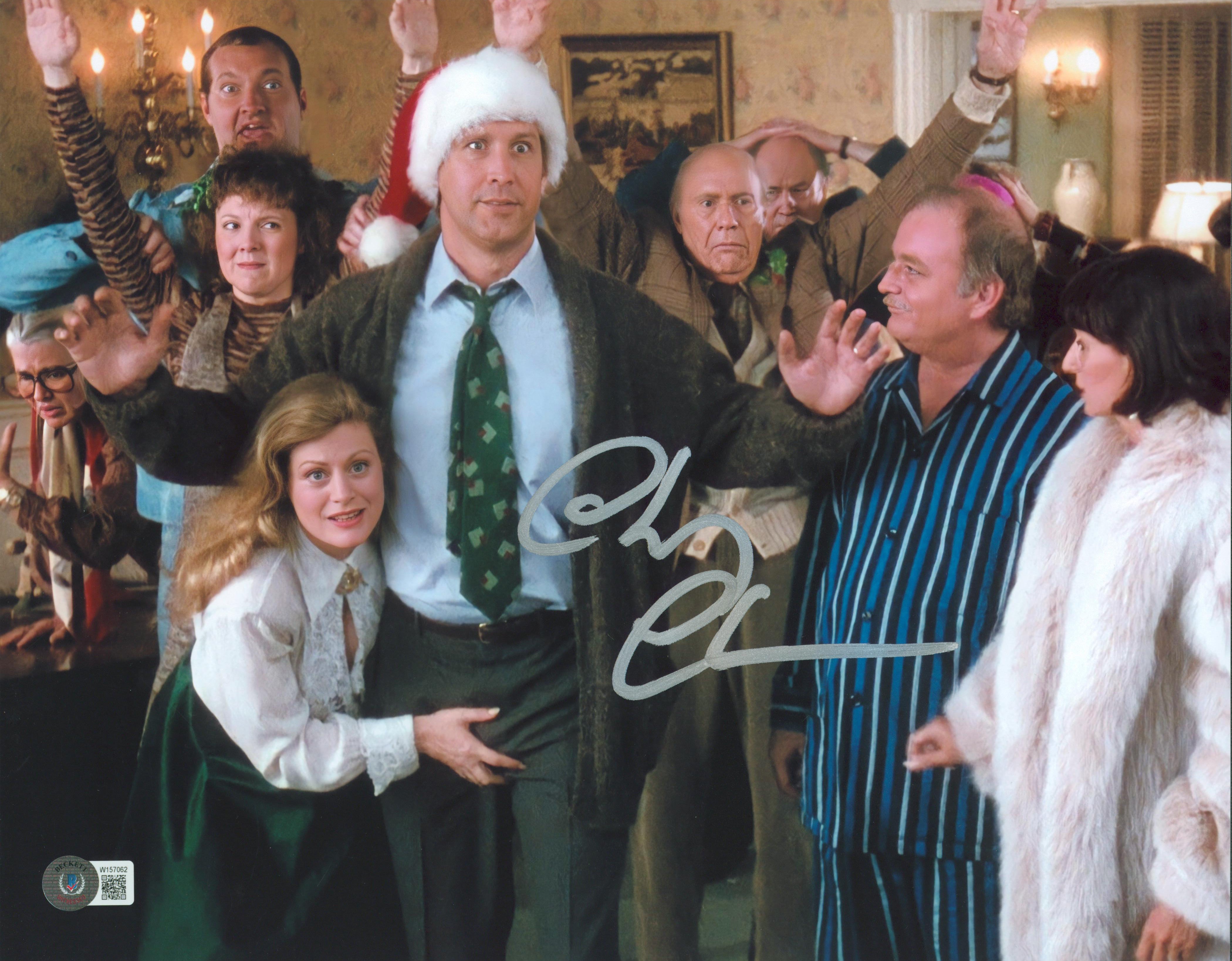 Chevy Chase Christmas Vacation Signed 11x14 Horizontal Arrest Photo BAS Witness