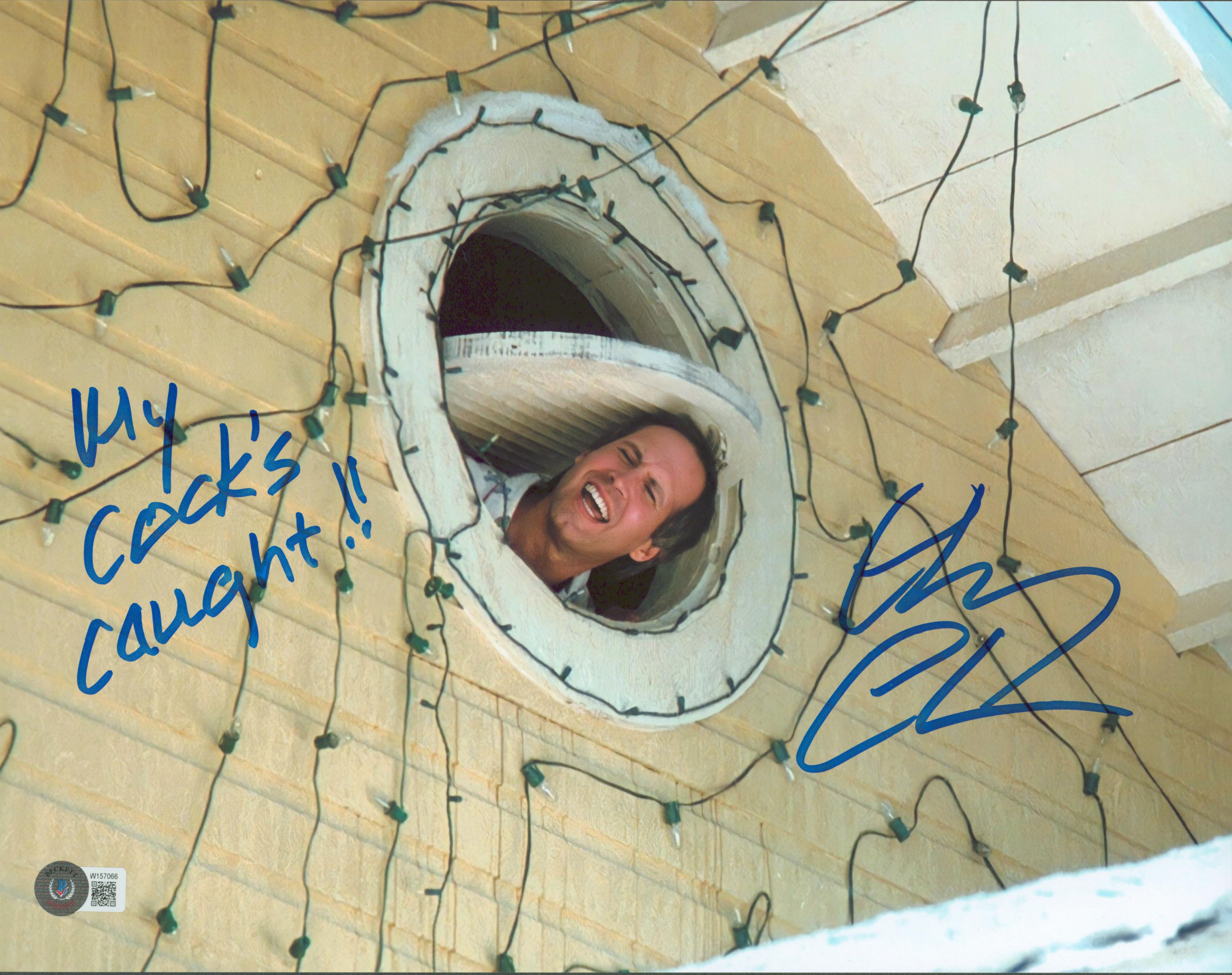 Chevy Chase Christmas Vacation Authentic Signed 11x14 Photo BAS Witness #W157066