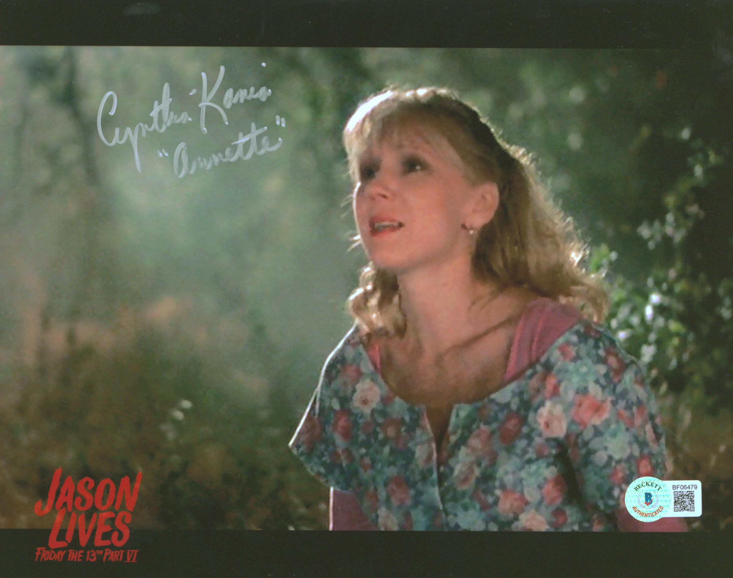 Cynthia Kania Friday The 13th Annette Authentic Signed 8x10 Photo BAS #BF06479