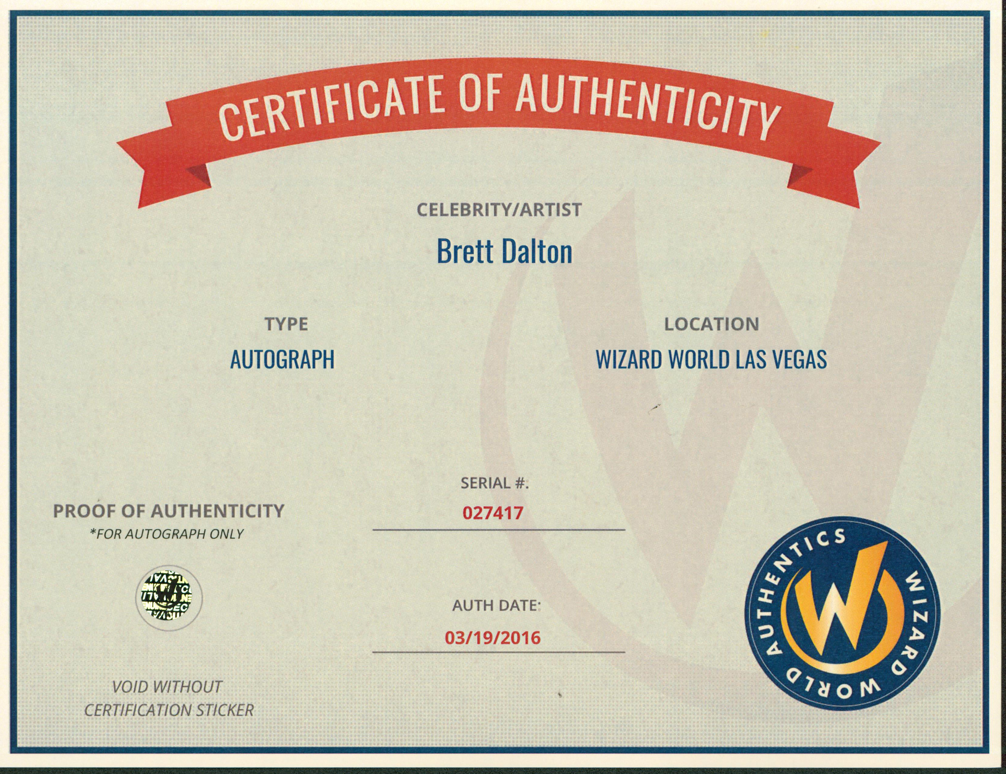 Brett Dalton Marvel Agents of SHIELD Authentic Signed 8x10 Photo Wizard World 9