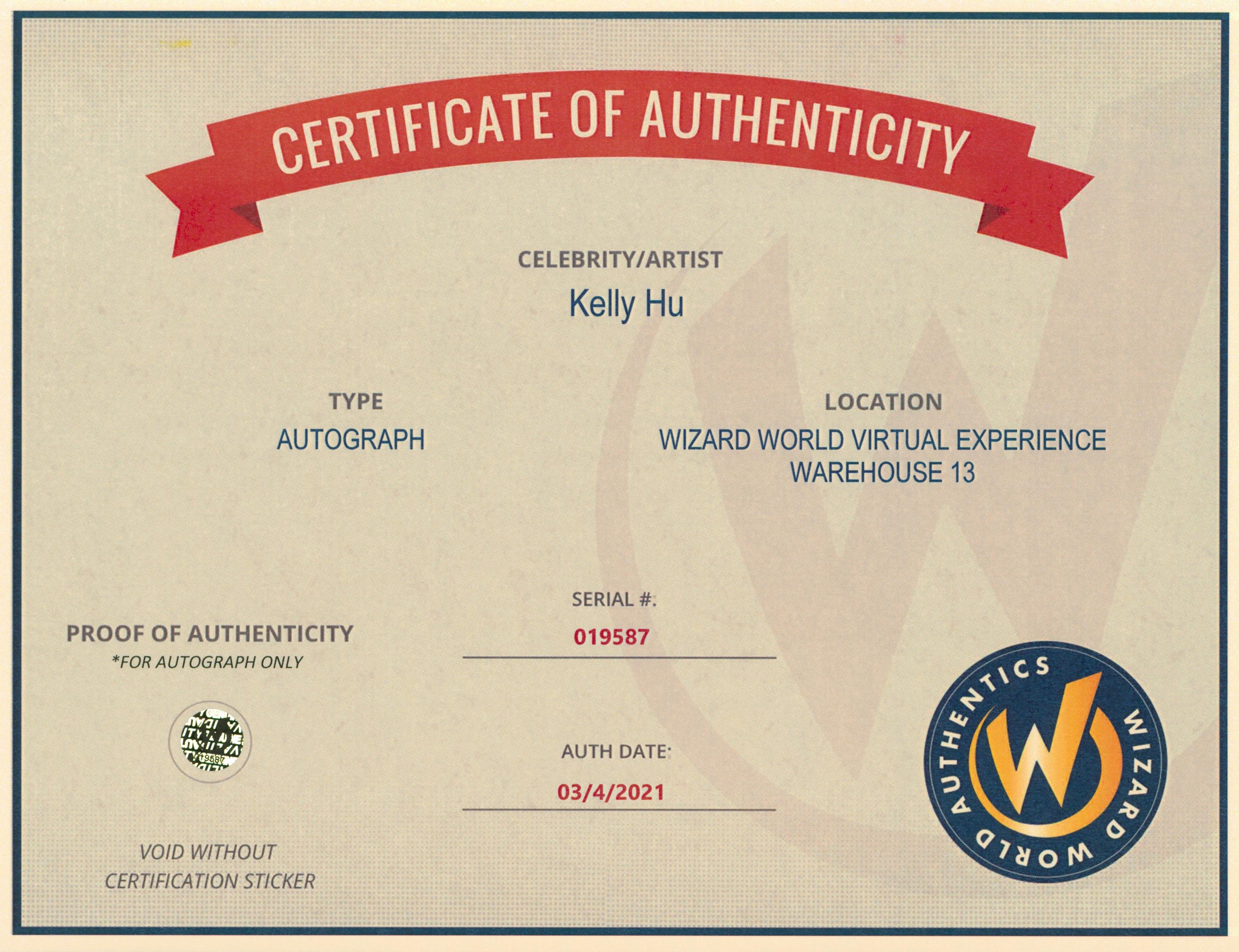 Kelly Hu Rapunzel's Tangled Adventure Authentic Signed 8x10 Photo Wizard World