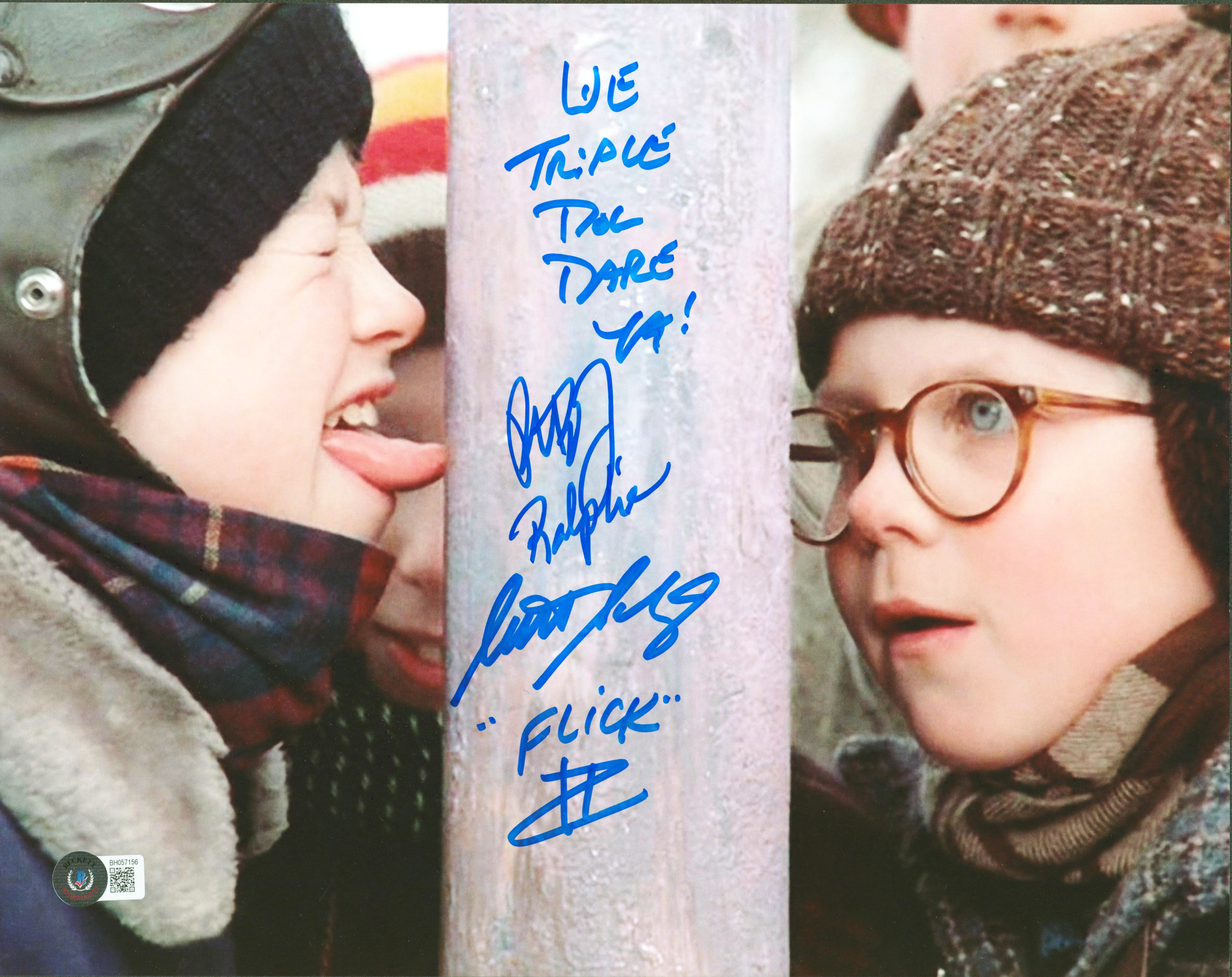 Peter Billingsley & Scott Schwartz A Christmas Story Signed 11x14 Photo BAS