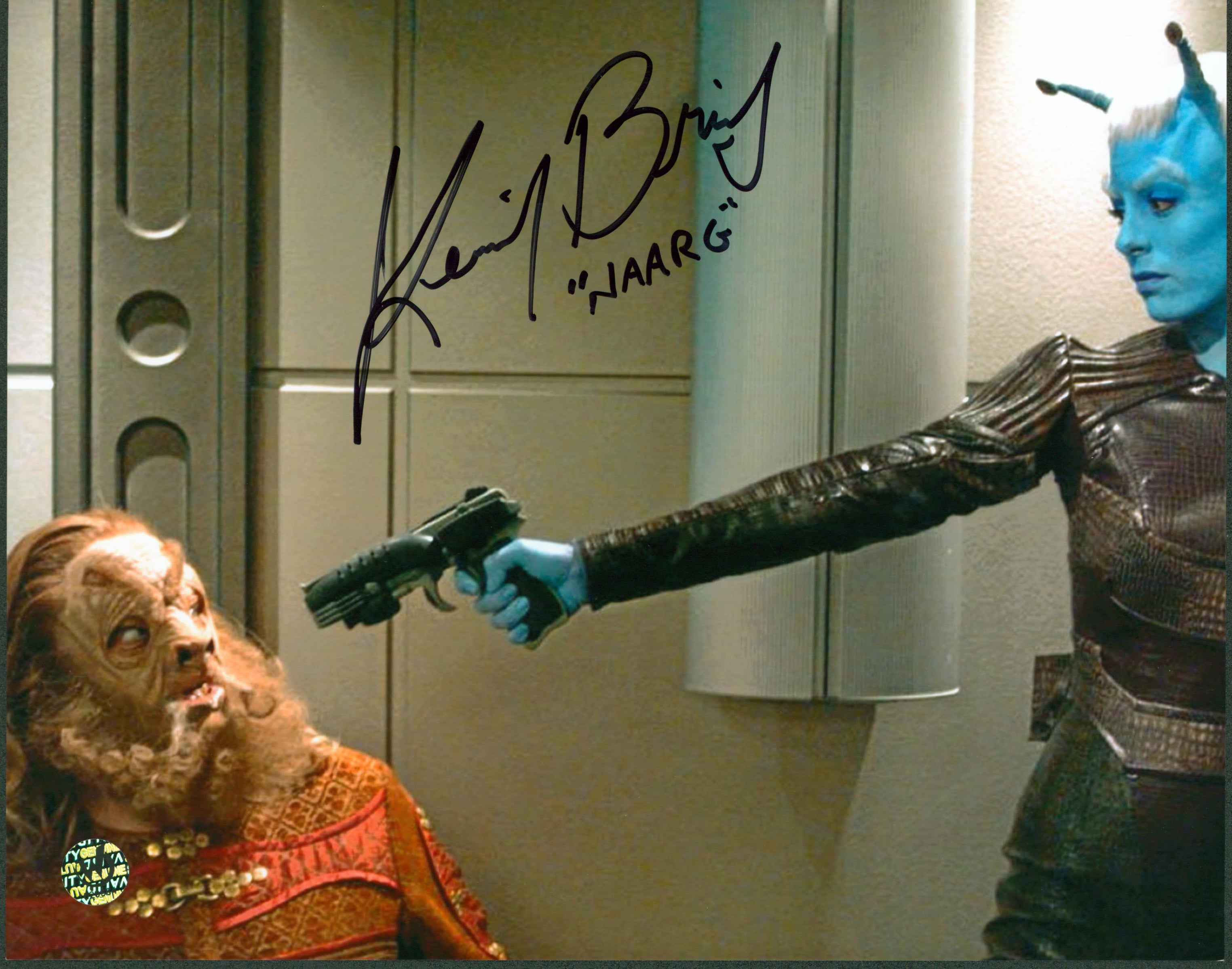Kevin Brief Star Trek Enterprise "Naarg" Signed 8x10 Photo w/ Black Sig WWA 1