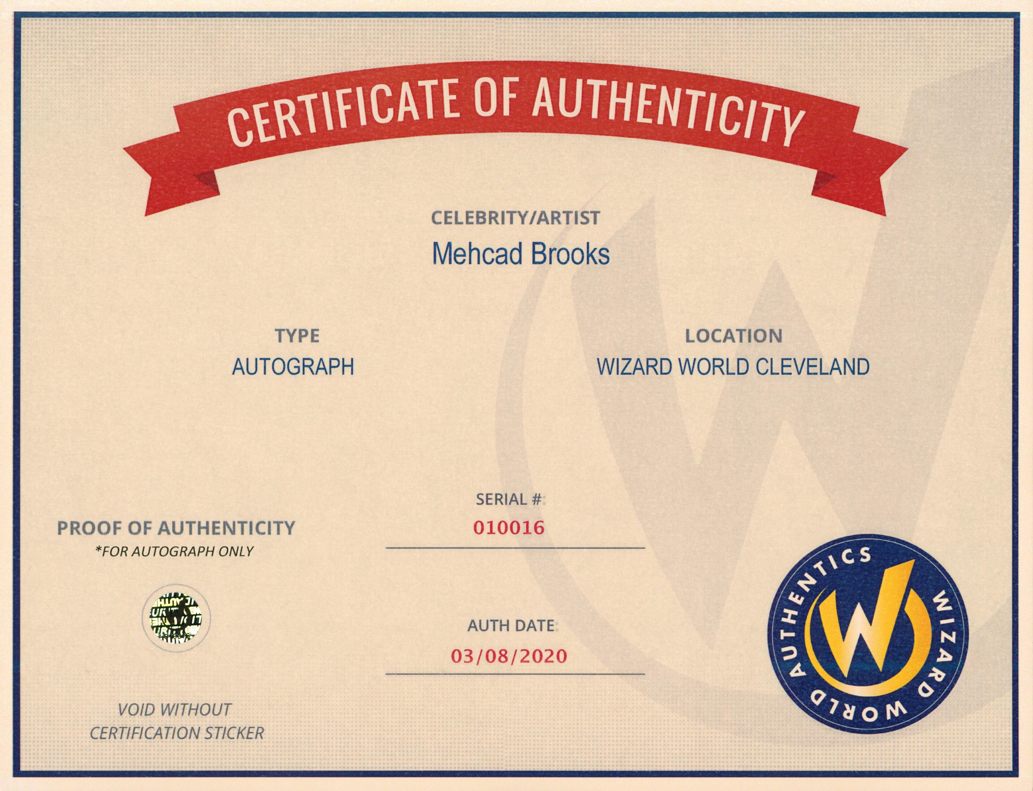 Mehcad Brooks True Blood Authentic Signed 8x10 Photo Autographed Wizard World