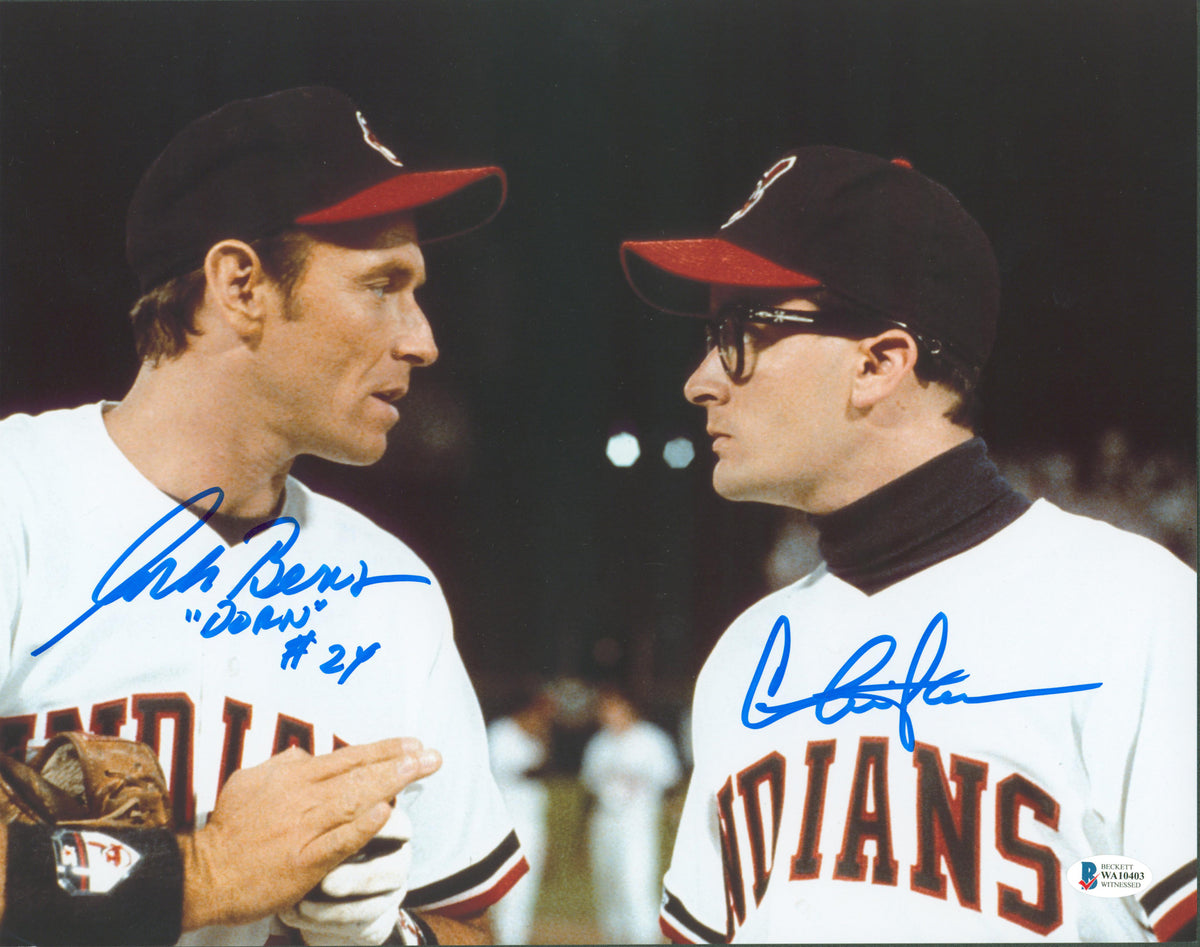 Charlie Sheen & Corbin Bernsen Major League Dorn Signed 11x14 Photo BAS #WA10403