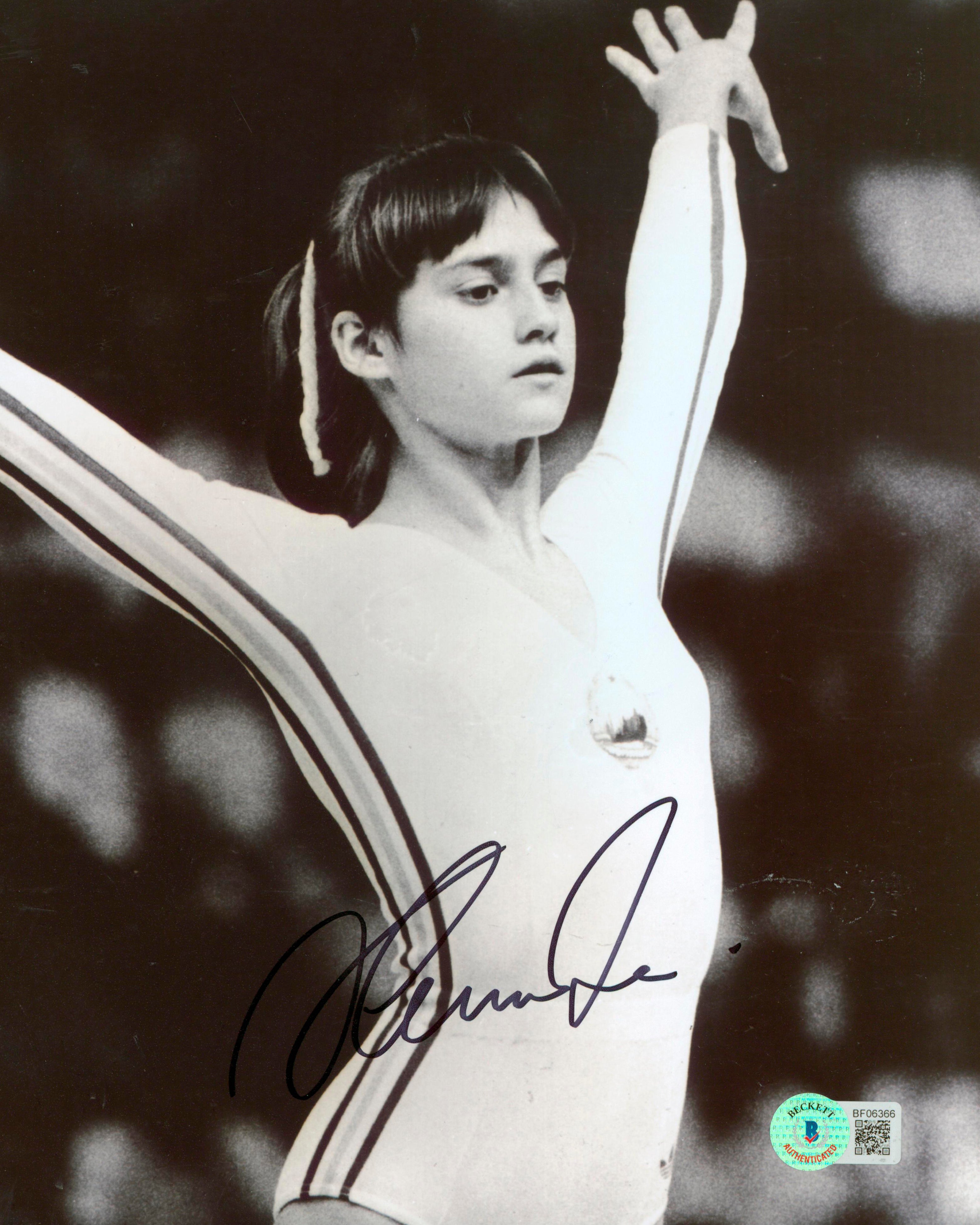 Nadia Comăneci Authentic Signed 8x10 Photo Autographed BAS #BF06366