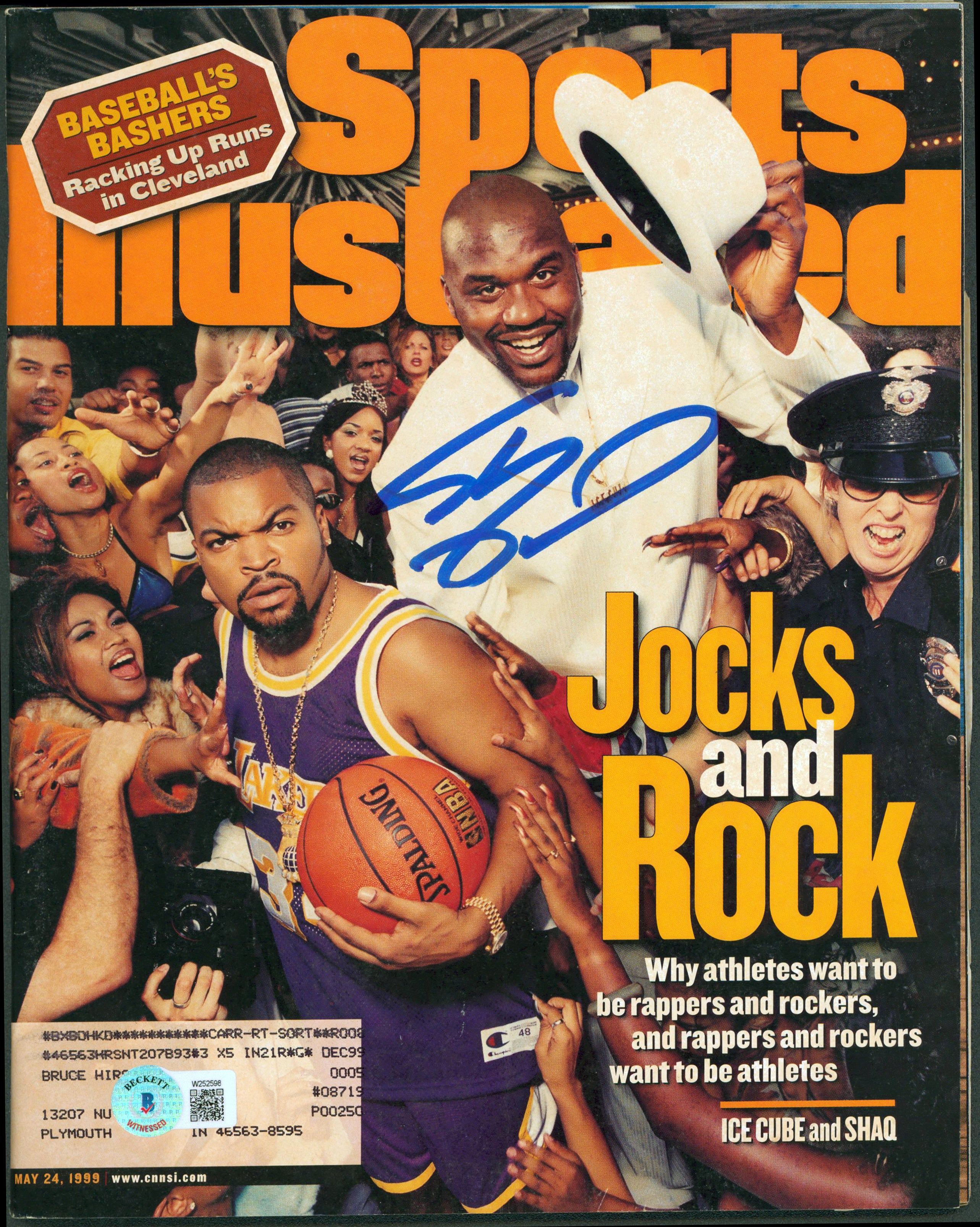 Lakers Shaquille O'Neal Authentic 1999 Sports Illustrated Magazine BAS Witnessed