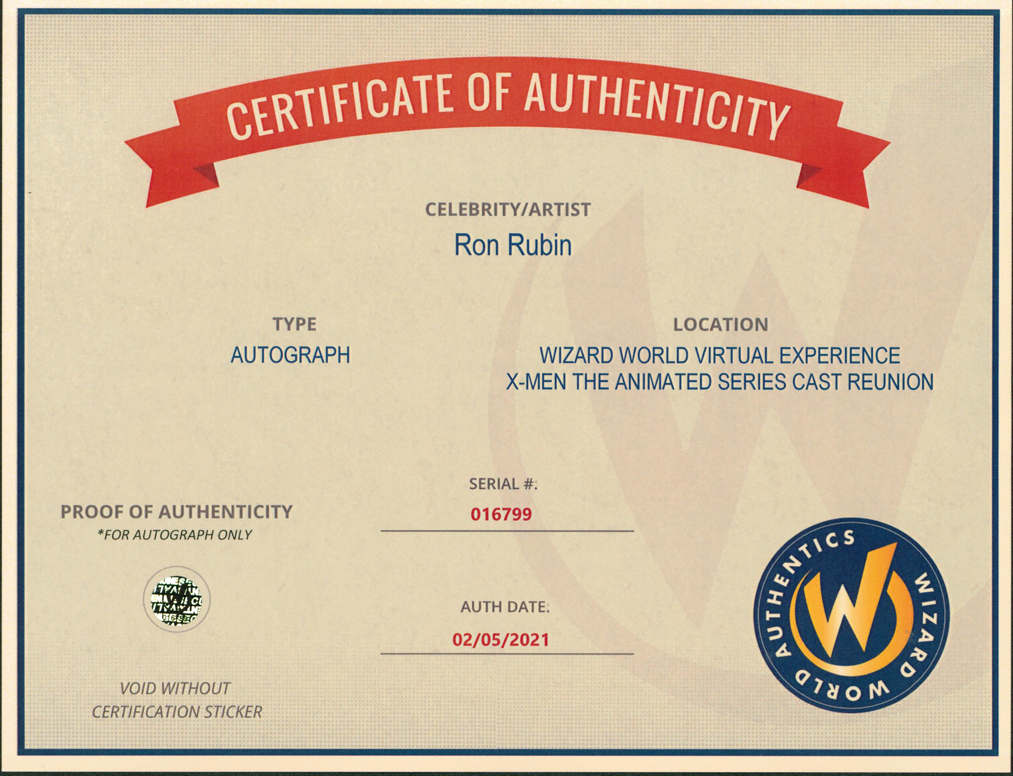 Robin Rubin X-Men The Animated Series  Signed 8x10 Photo Wizard World 2