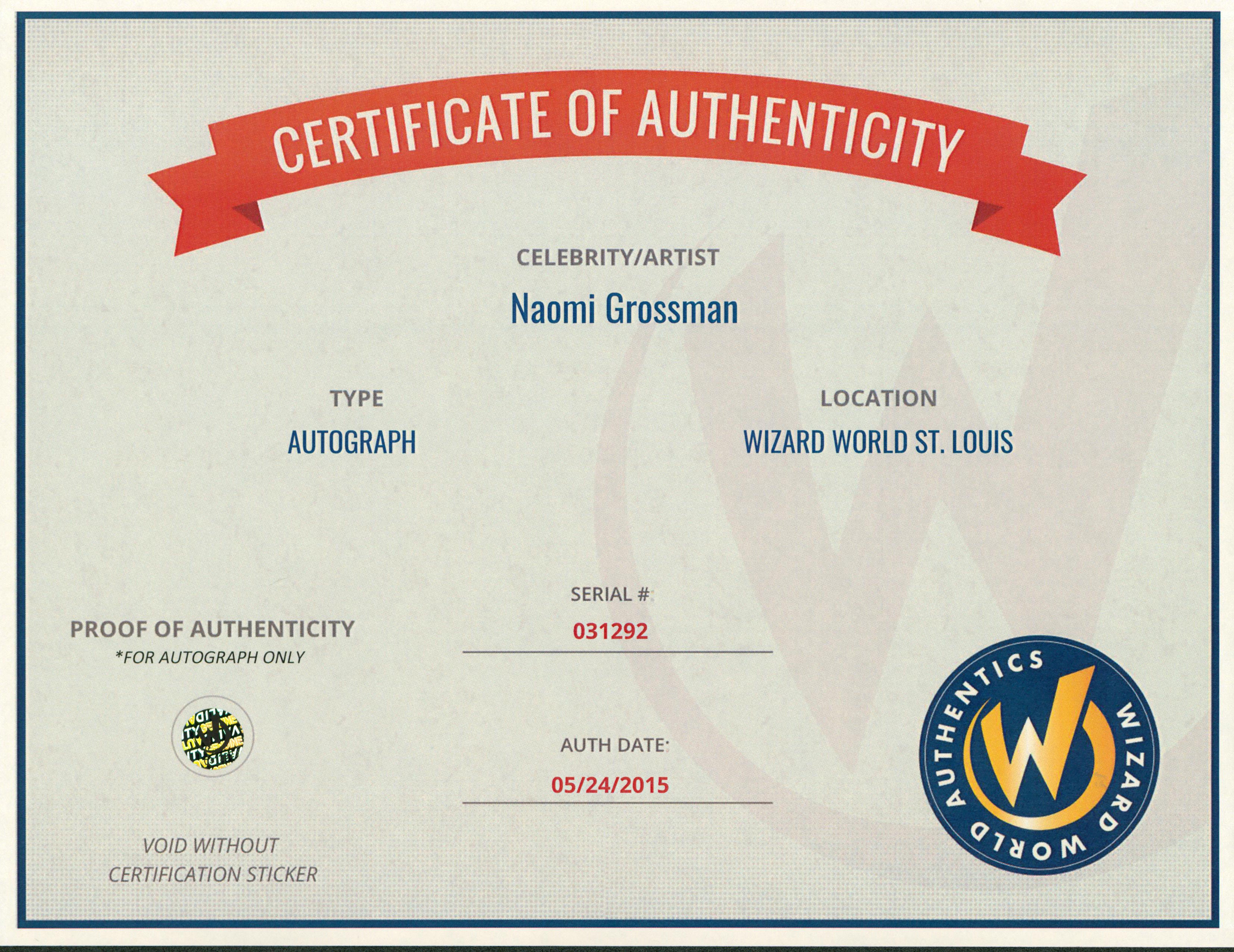 Naomi Grossman American Horror Story "Rats!" Signed 8x10 Photo Wizard World 1