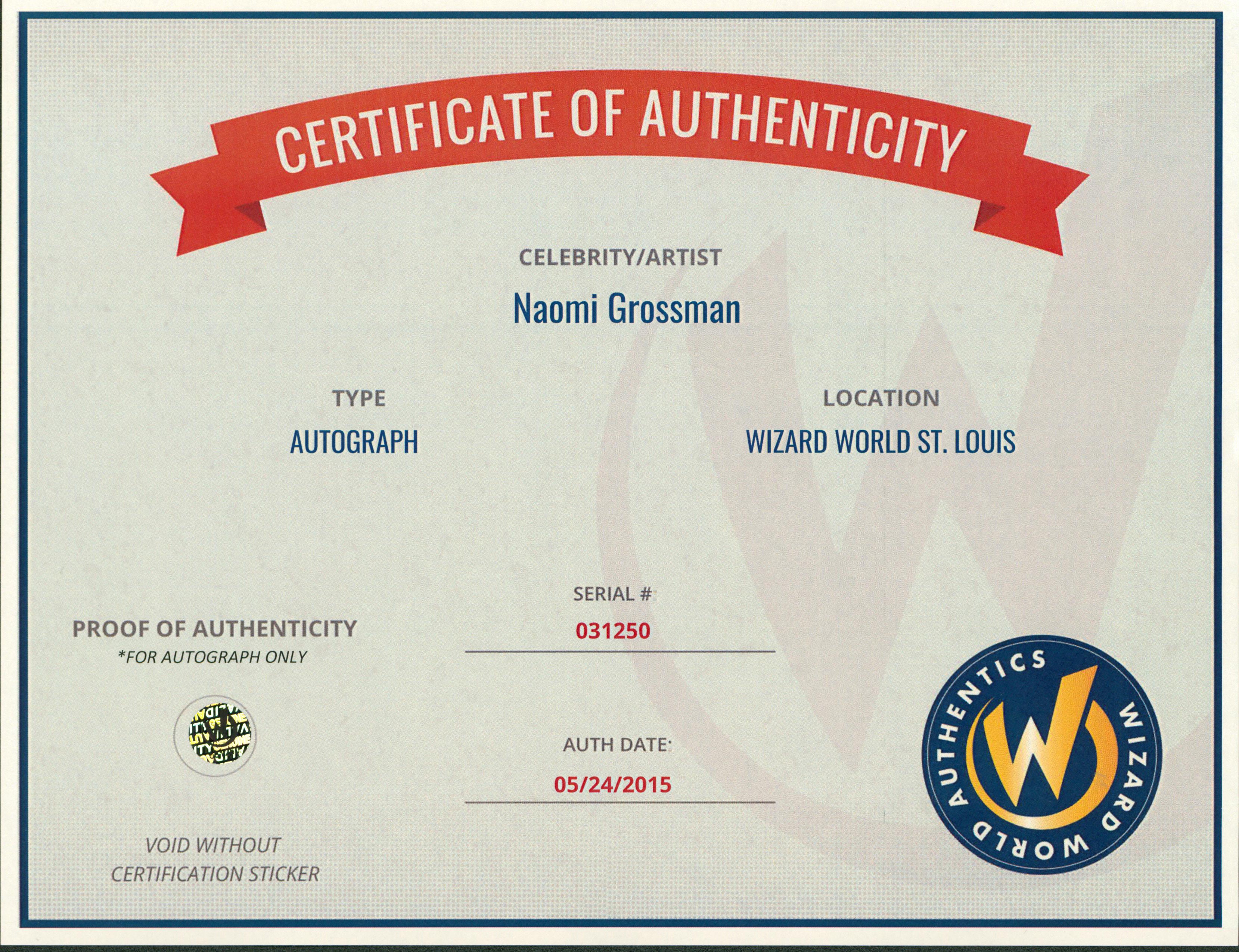 Naomi Grossman American Horror Story Authentic Signed 8x10 Photo Wizard World