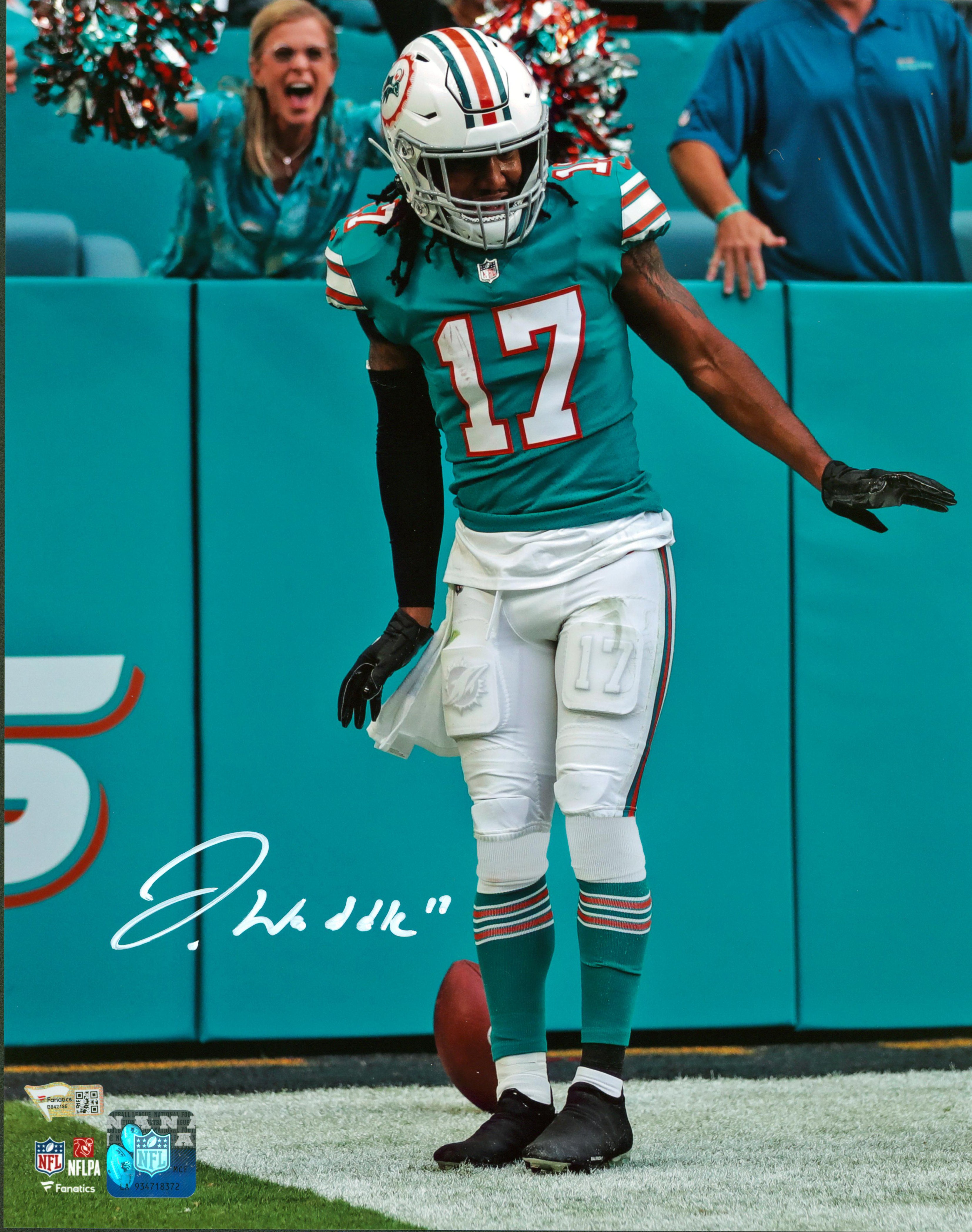 Dolphins Jaylen Waddle Authentic Signed 11x14 Vertical Photo Fanatics COA