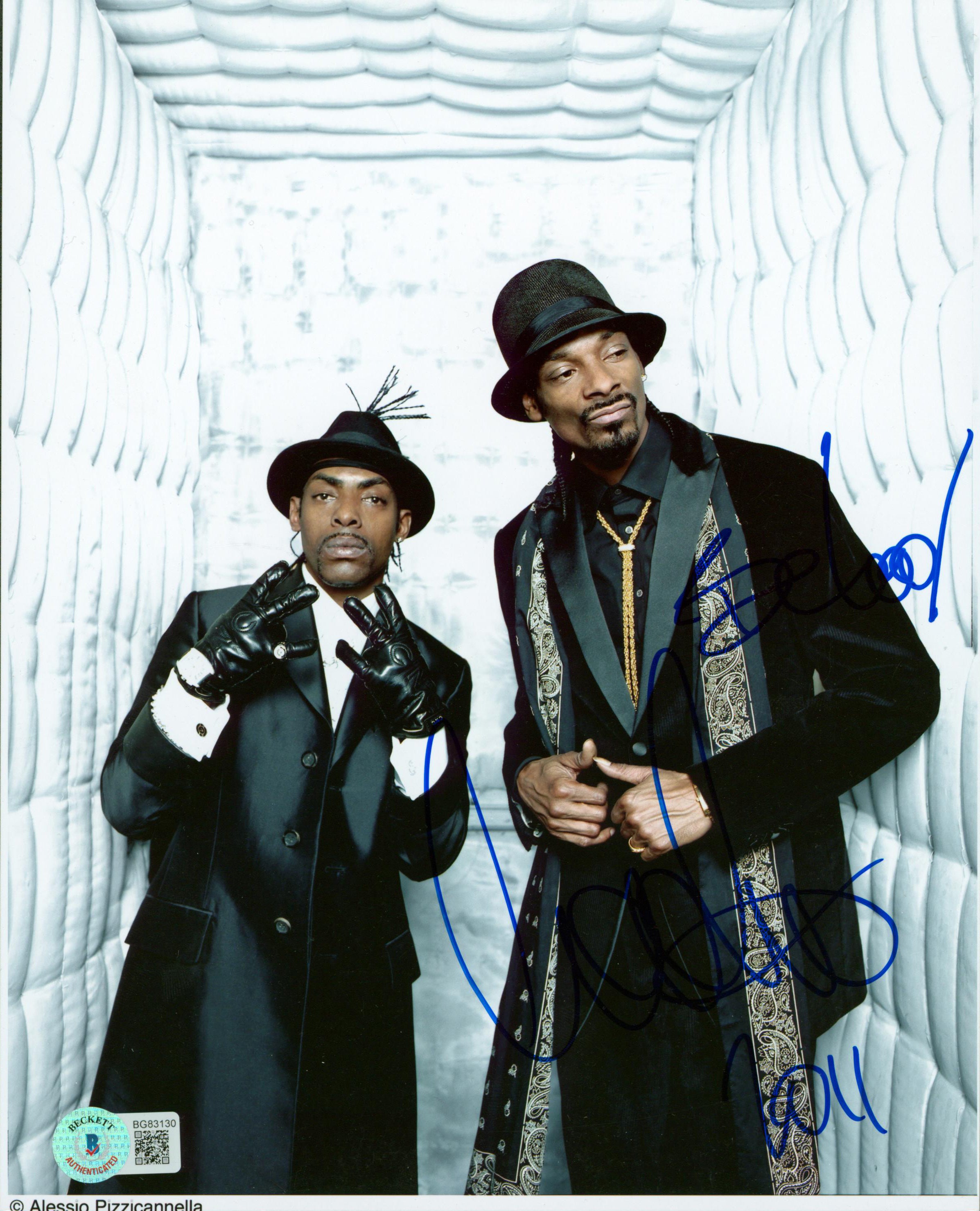 Coolio Authentic Signed 8x10 Photo w/ Snoop Dogg Autographed BAS #BG83130