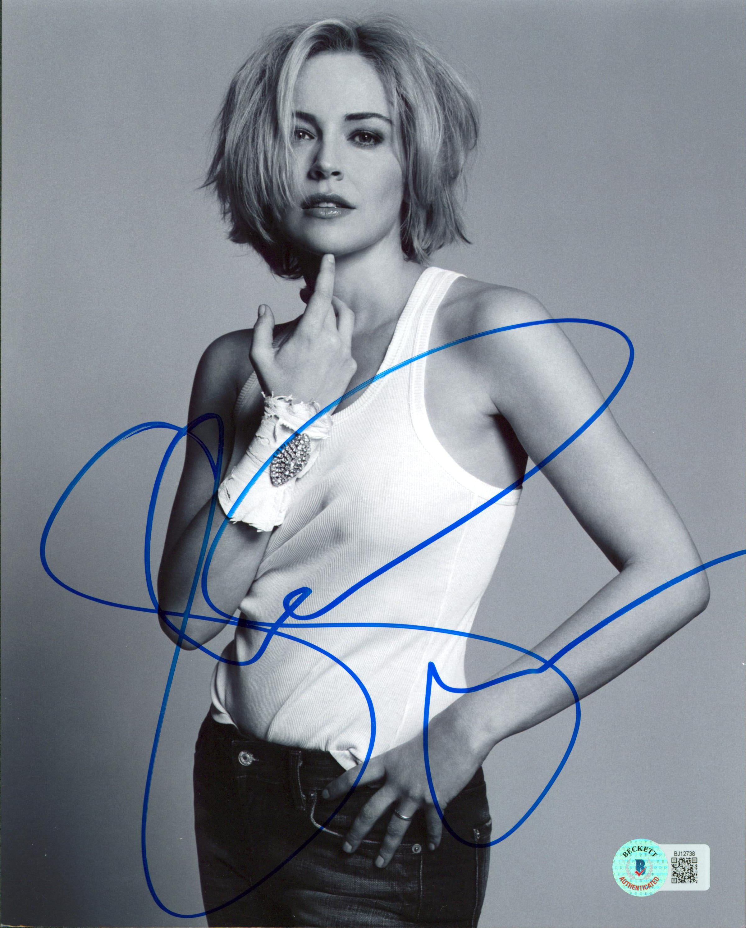 Sharon Stone Basic Instinct Authentic Signed 8x10 Photo Autographed BAS #BJ12738