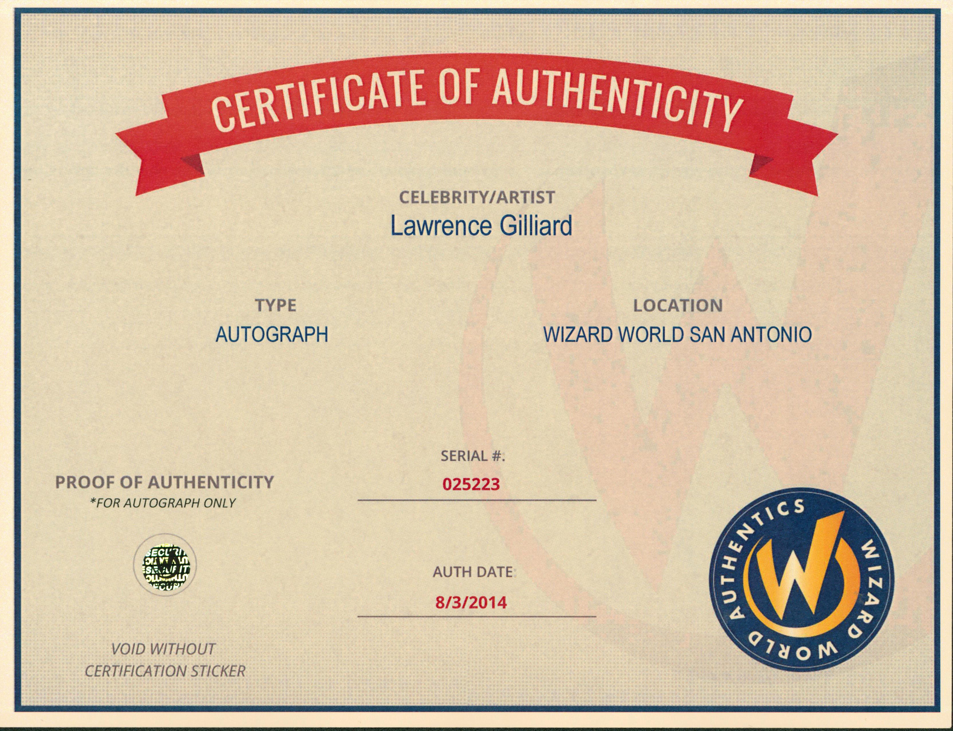 Lawrence Gilliard The Walking Dead "Bob" Signed 8x10 Photo Wizard World 2