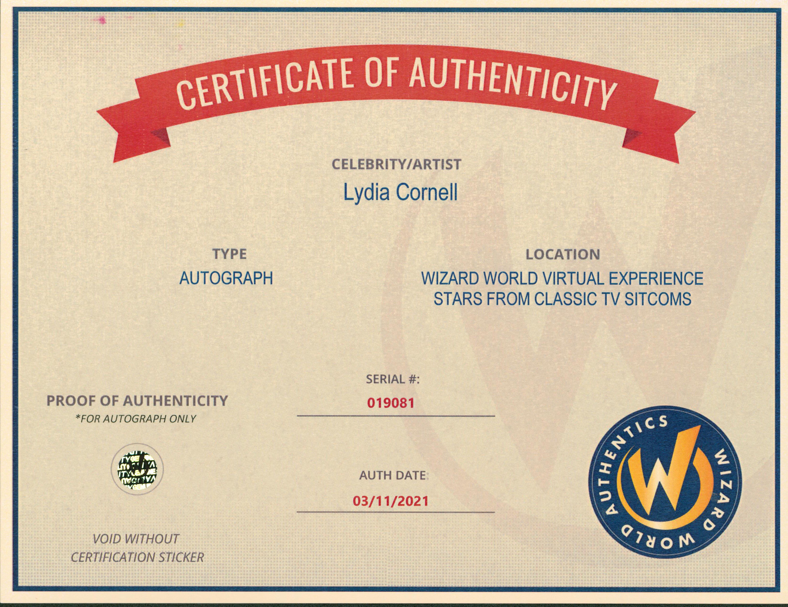 Lydia Cornell Too Close For Comfort Signed 8x10 Photo Wizard World #019081