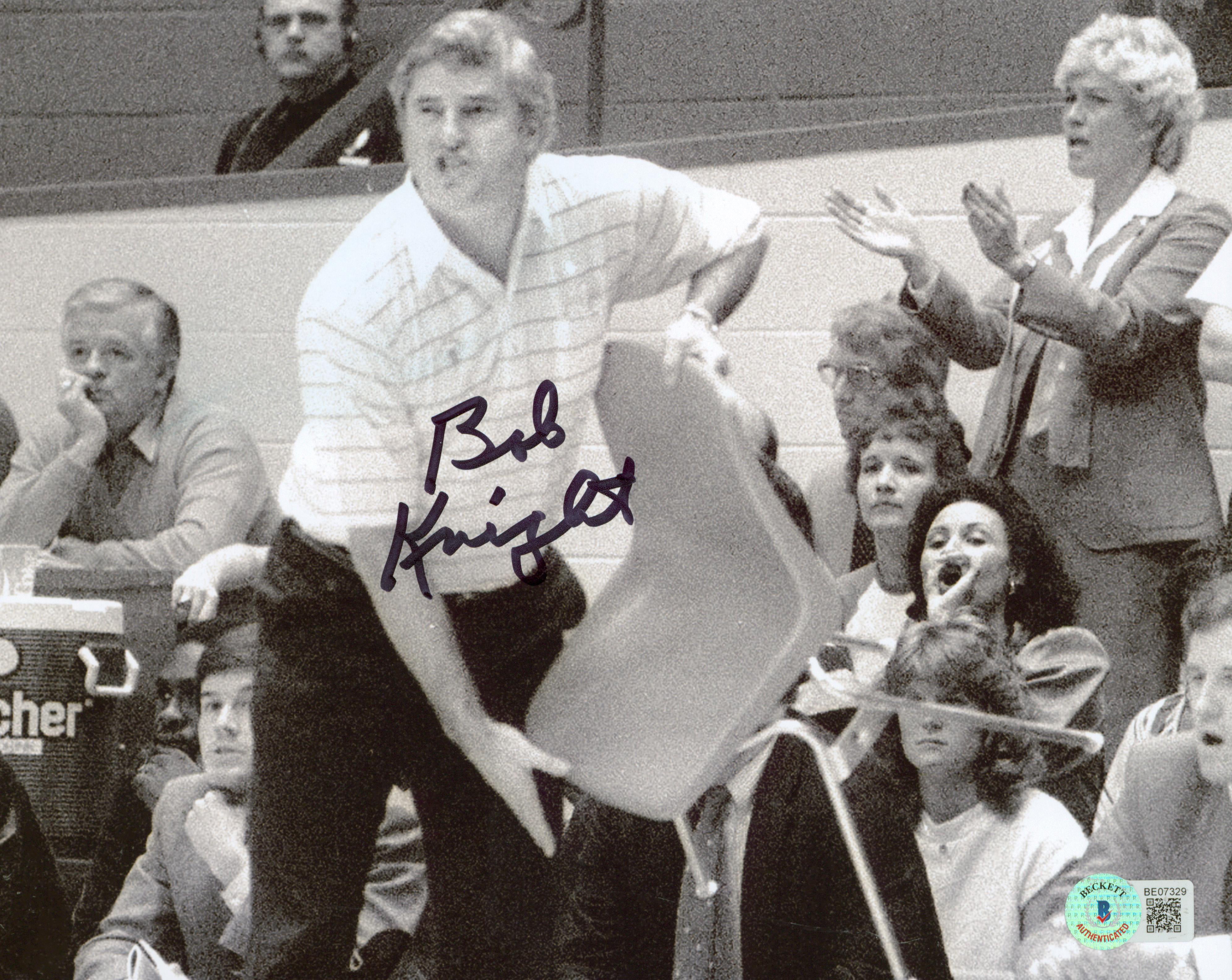 Indiana Bobby Knight Authentic Signed 8x10 Photo Autographed BAS #BE07329