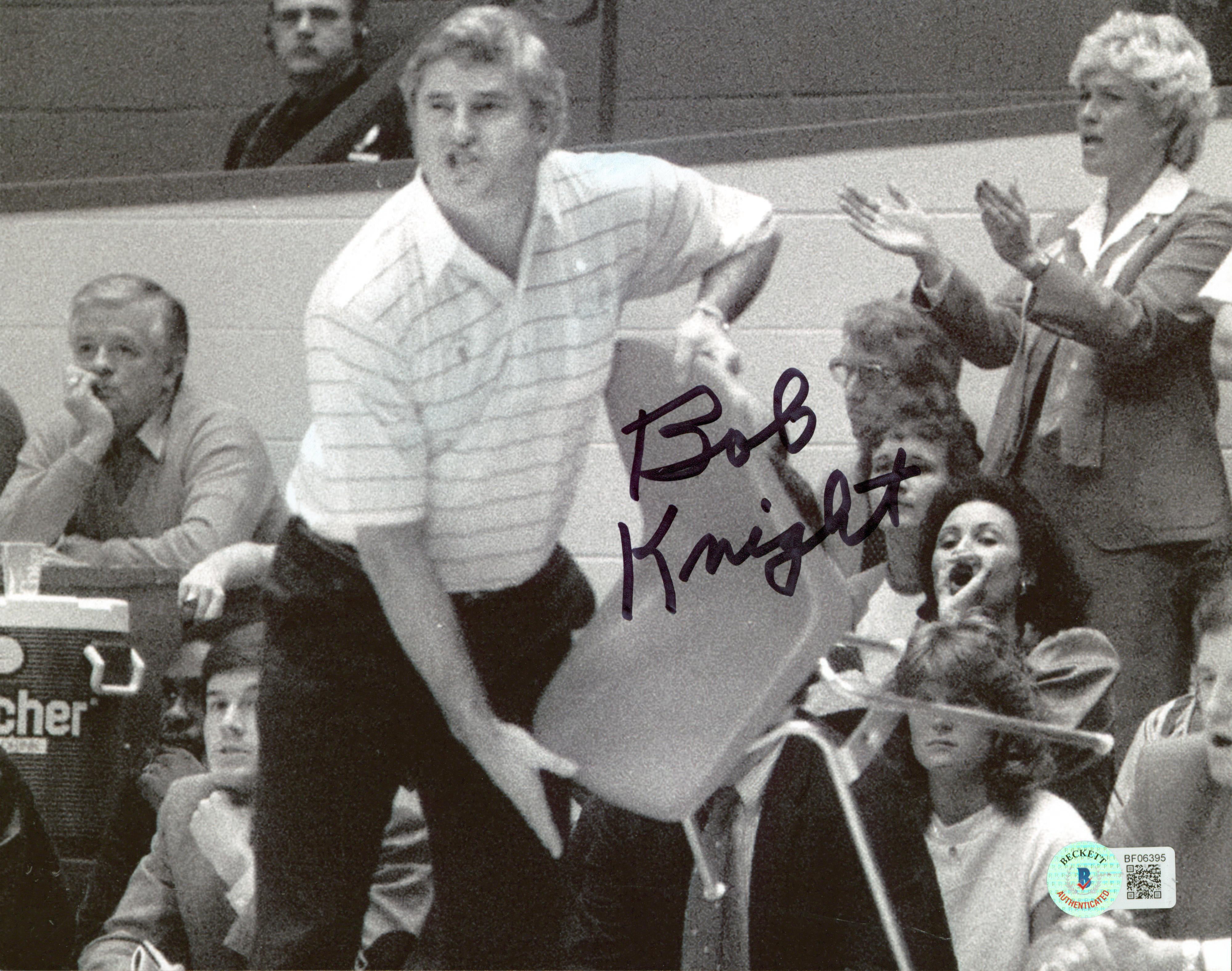 Indiana Bobby Knight Authentic Signed 8x10 Photo Autographed BAS #BF06395